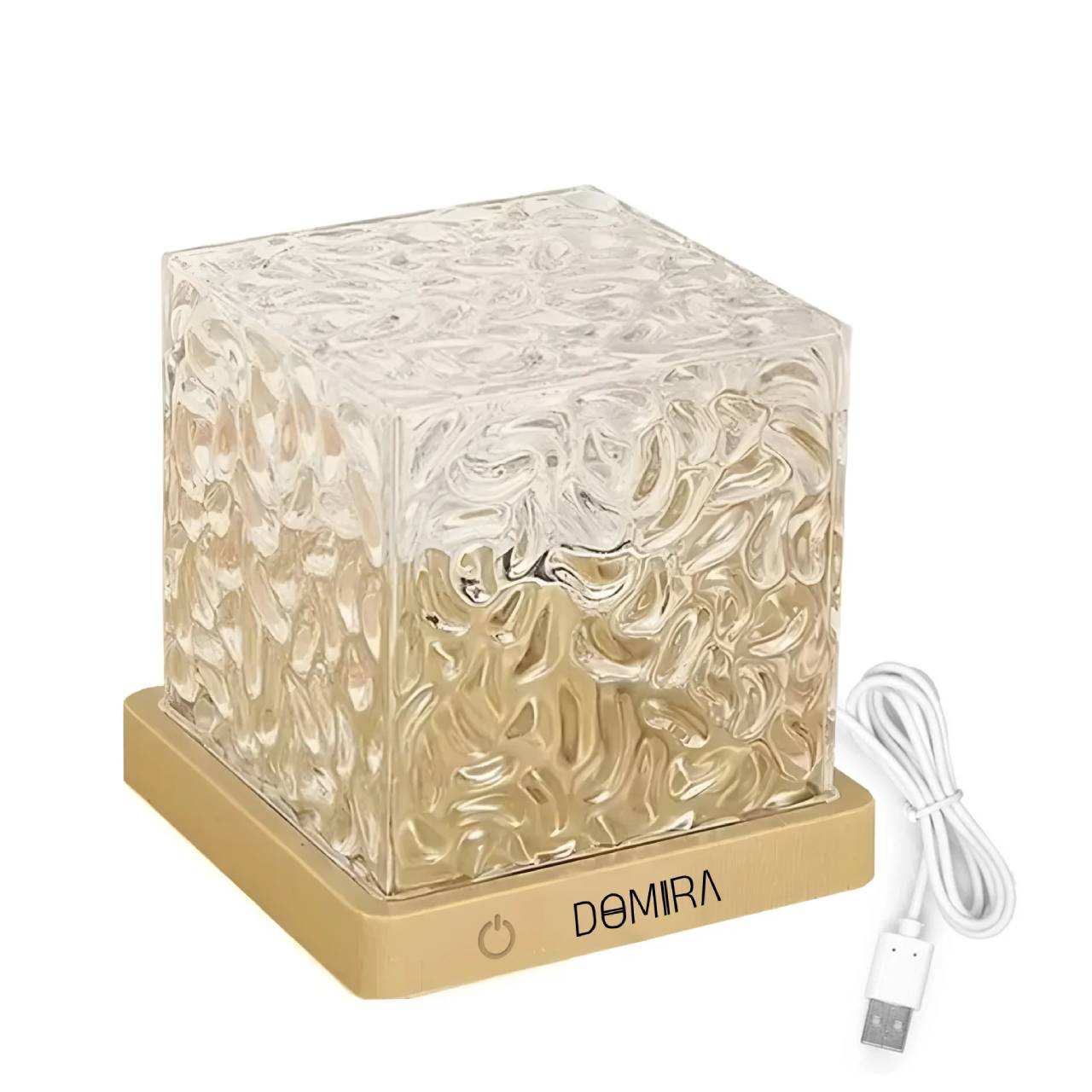 Square LED Crystal Lamp | RGB Ocean Wave Night Light