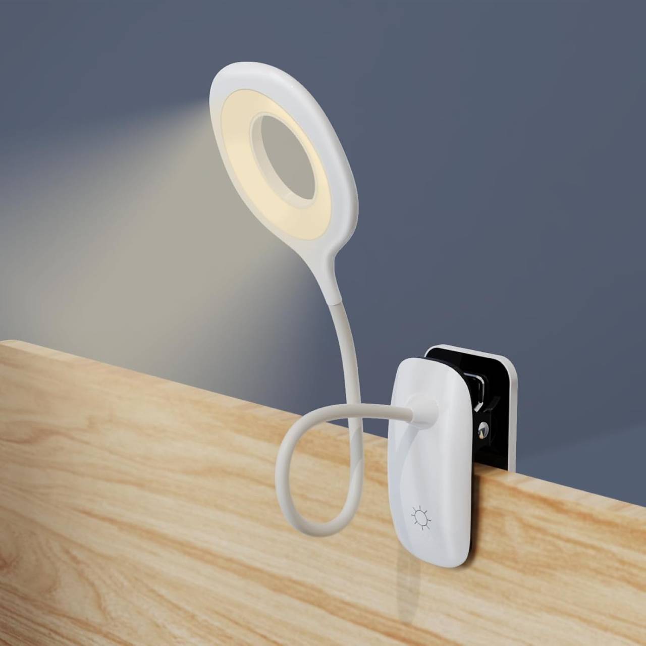 Rechargeable LED Reading Light Desk Lamp with Eye Protection & 1800mAh Battery