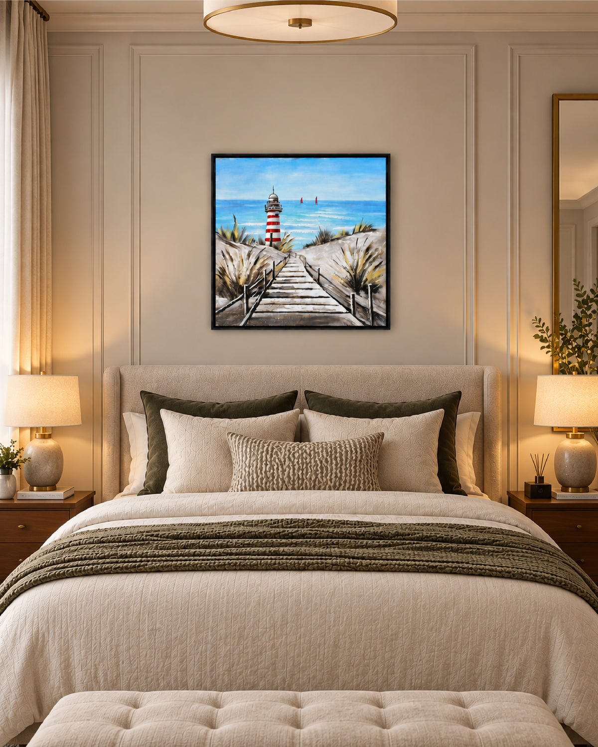 Reminiscence Handmade Lighthouse Painting