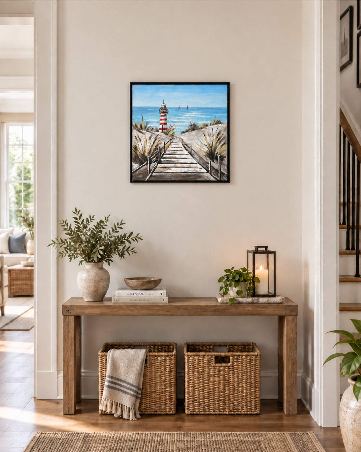 Reminiscence Handmade Lighthouse Painting