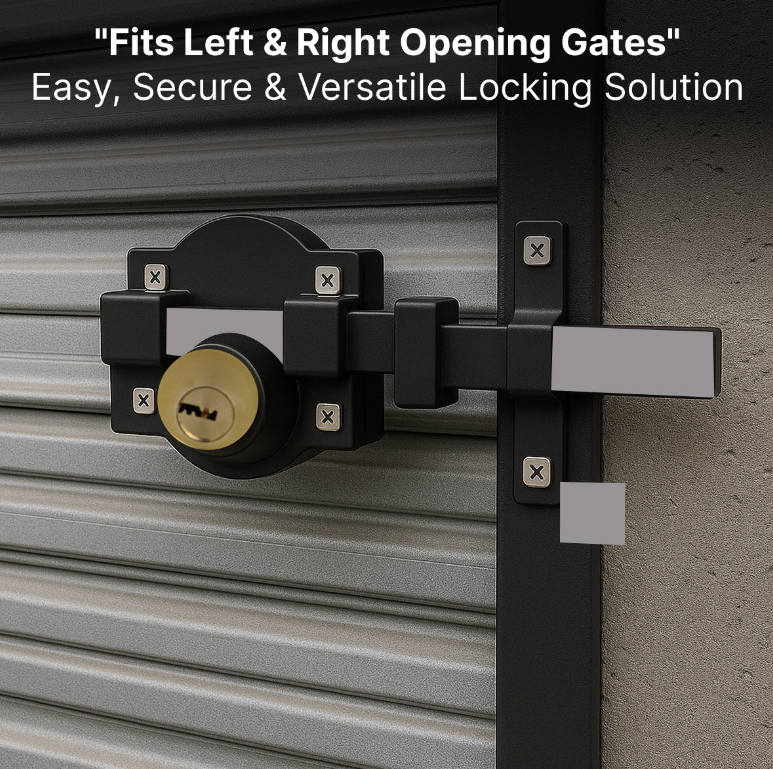 DOMIRA Long Throw Gate Lock Garden Gate Lock Stainless Steel 70mm Double Locking