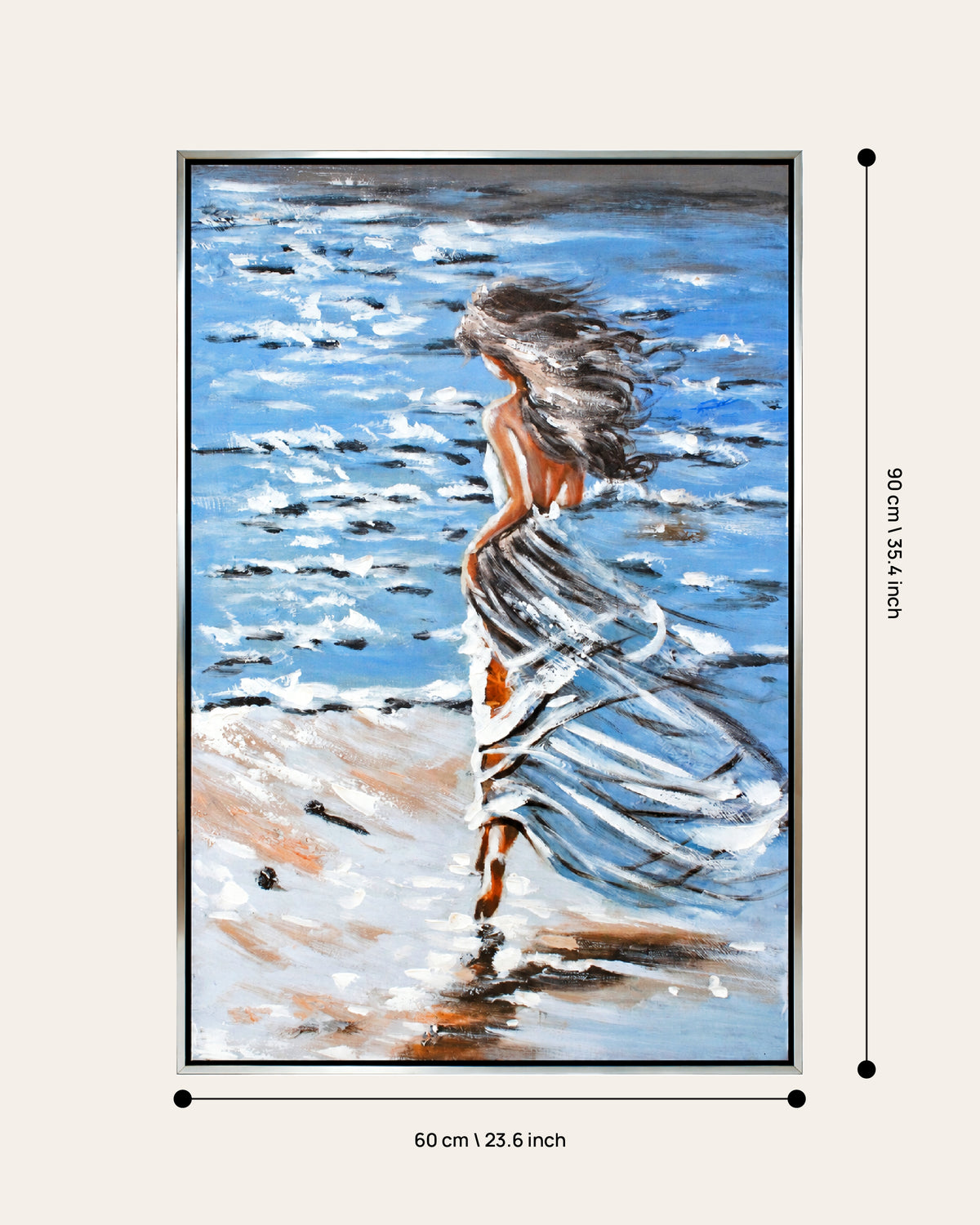 Untethered Woman by the Sea Painting