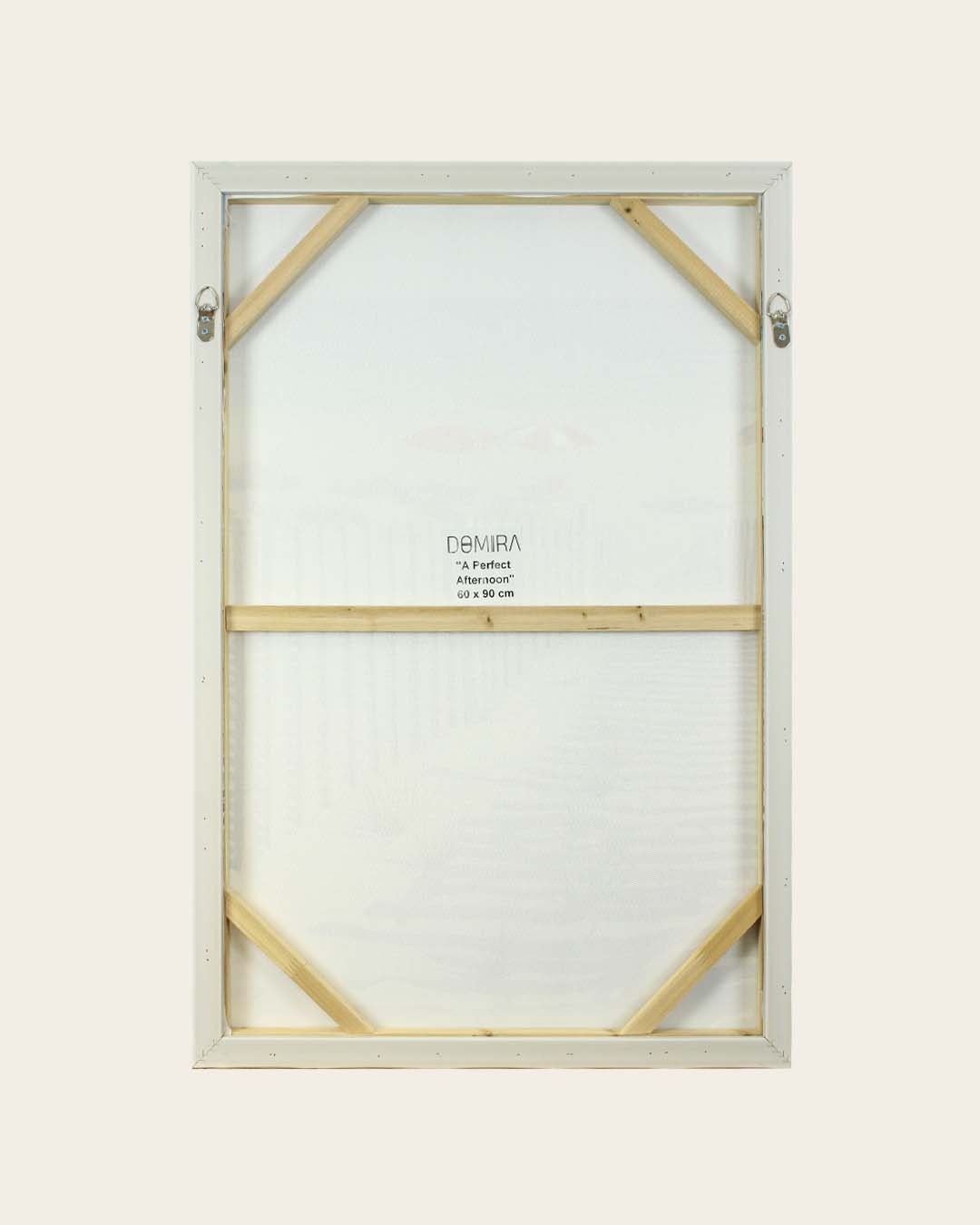 A Perfect Afternoon beach path canvas art back of the framed canvas