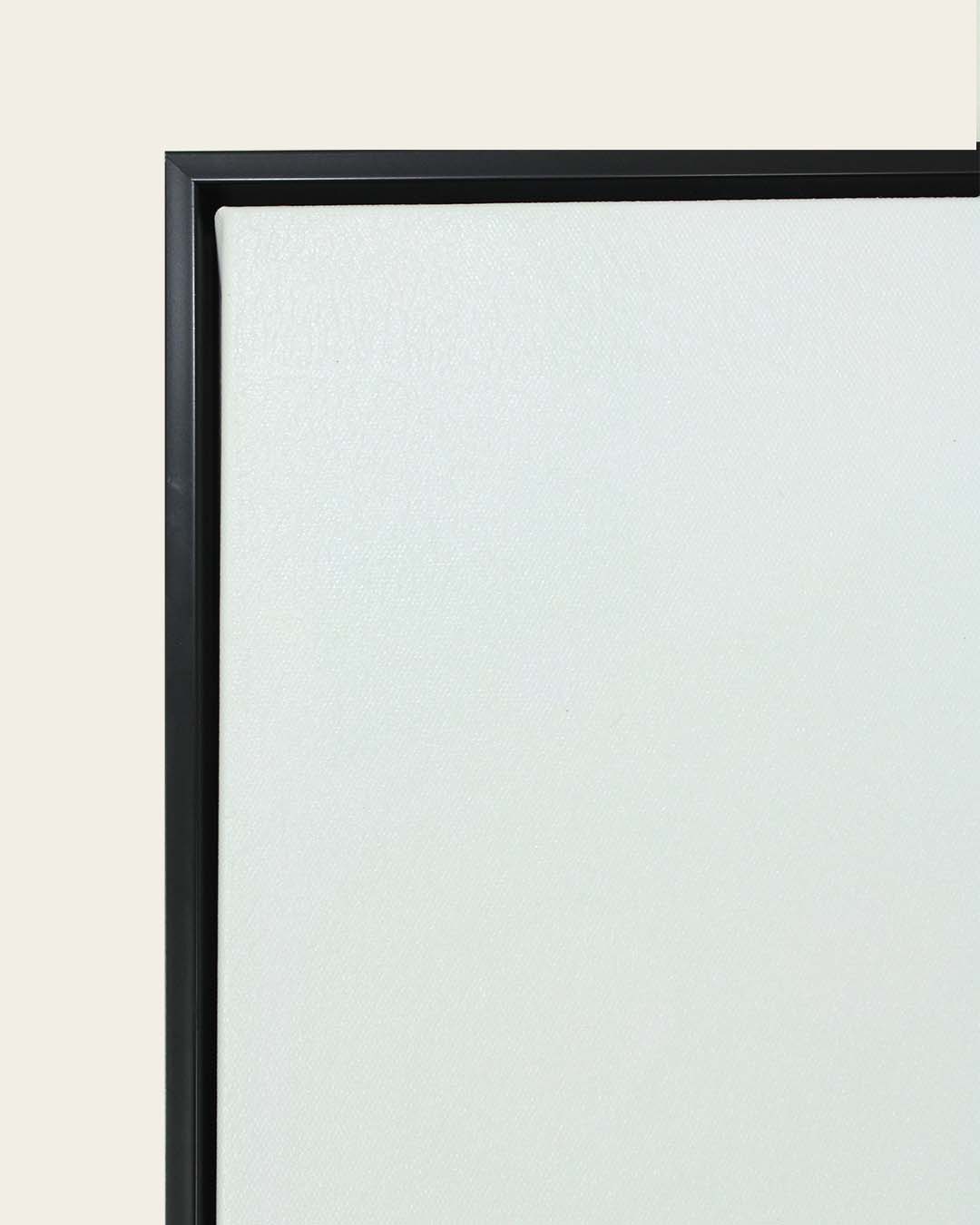 A Touch of Teal minimalist botanical wall art black frame corner detail