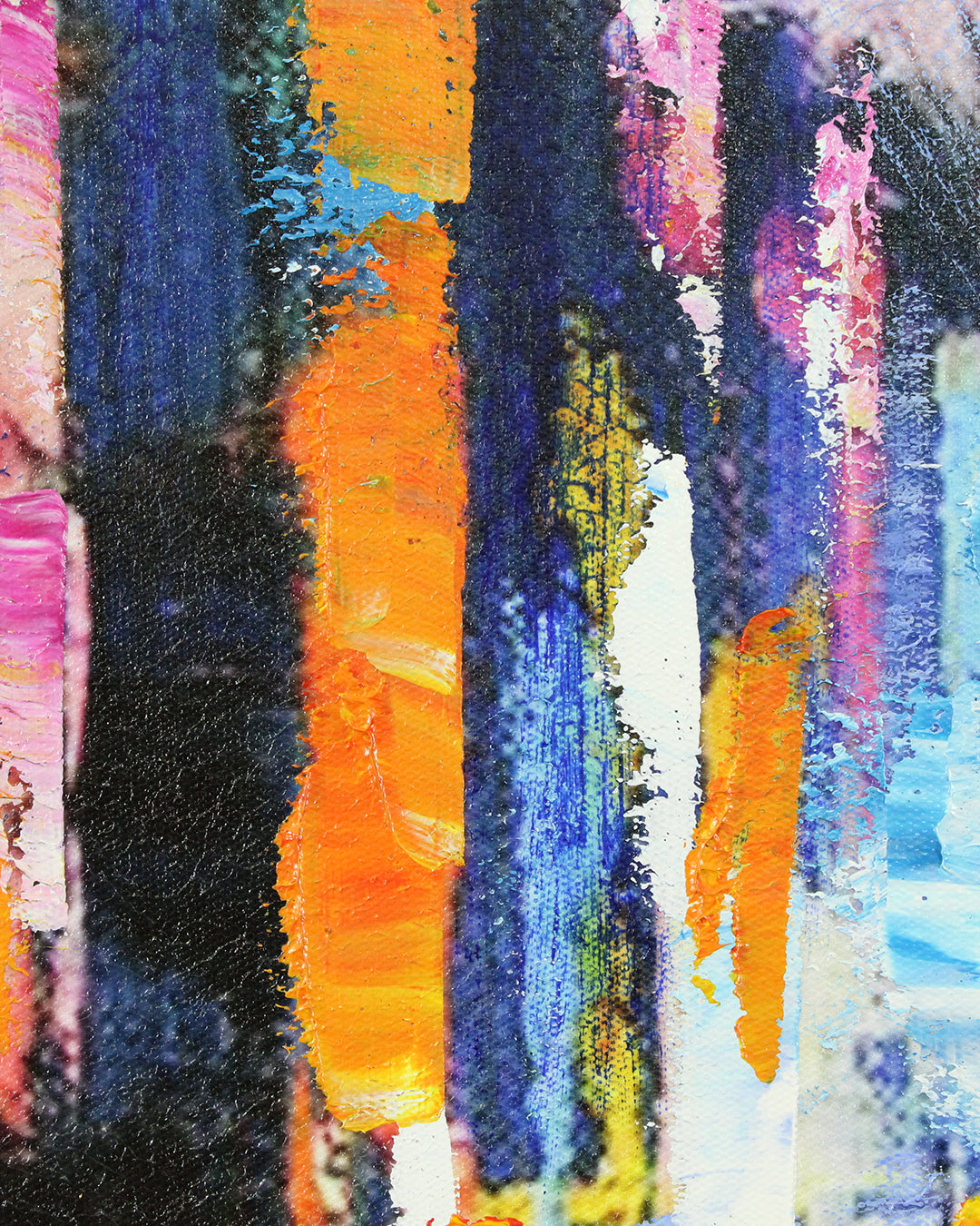 After Hours abstract cityscape painting close-up of the light reflections