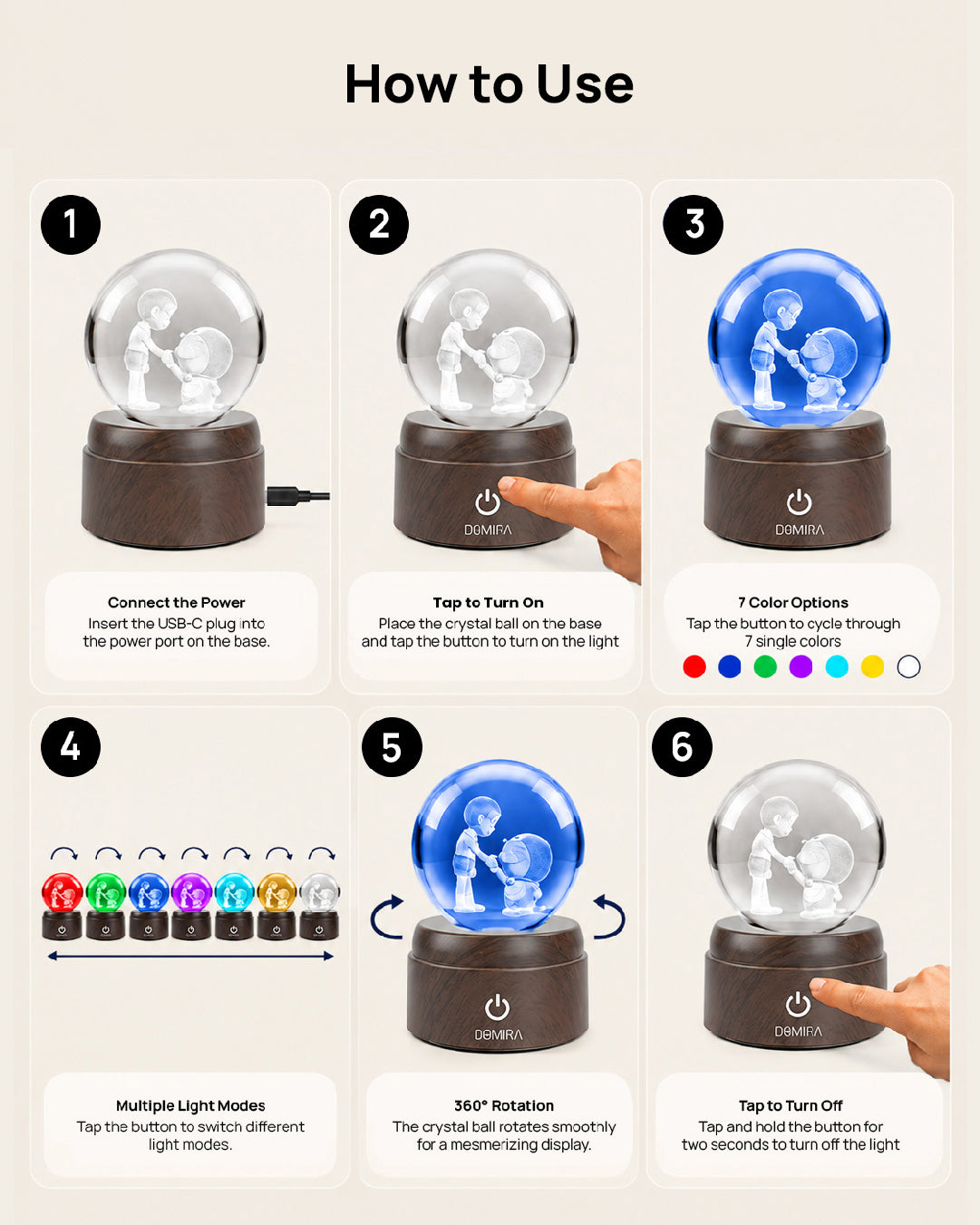 How to use the Friends Forever crystal globe