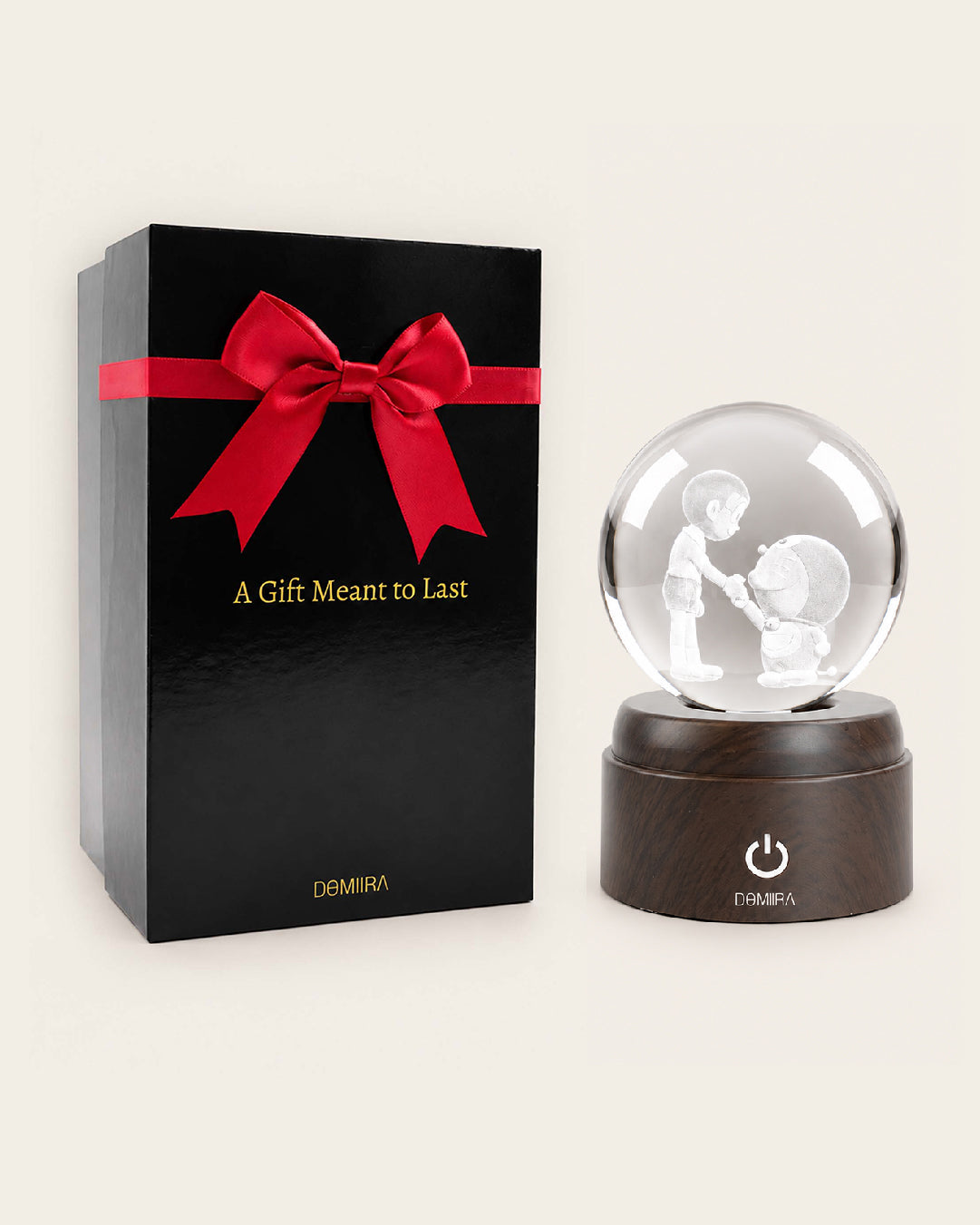 Friends Forever crystal globe with its gift box