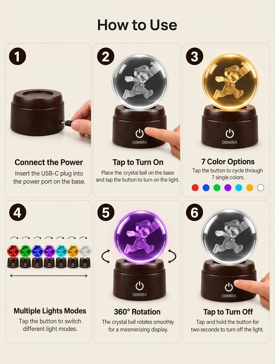How to use the Power Run crystal globe