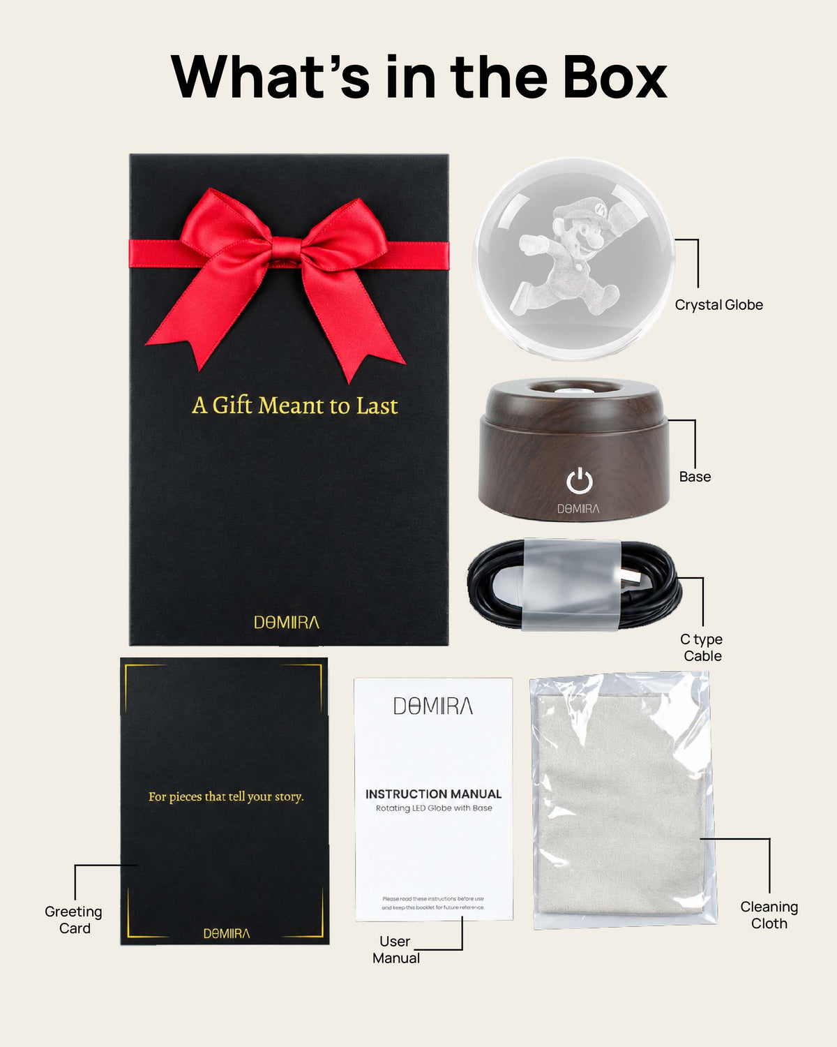 What's in the box with the Power Run crystal globe
