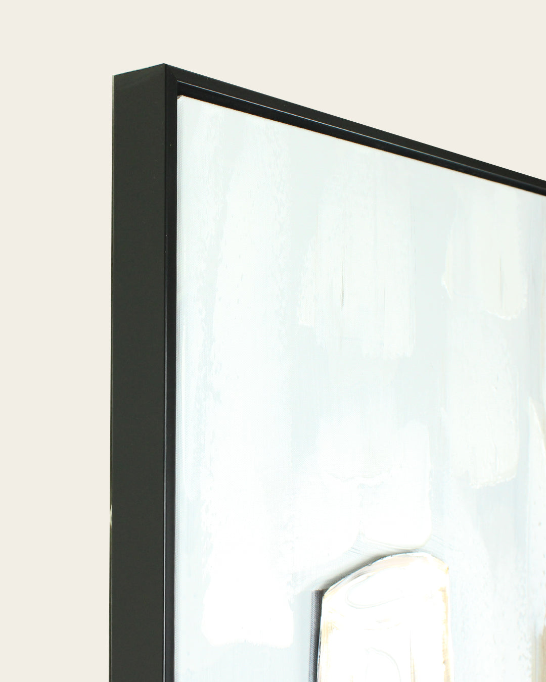 Aperitivo wine glass wood and metal wall art black frame side profile