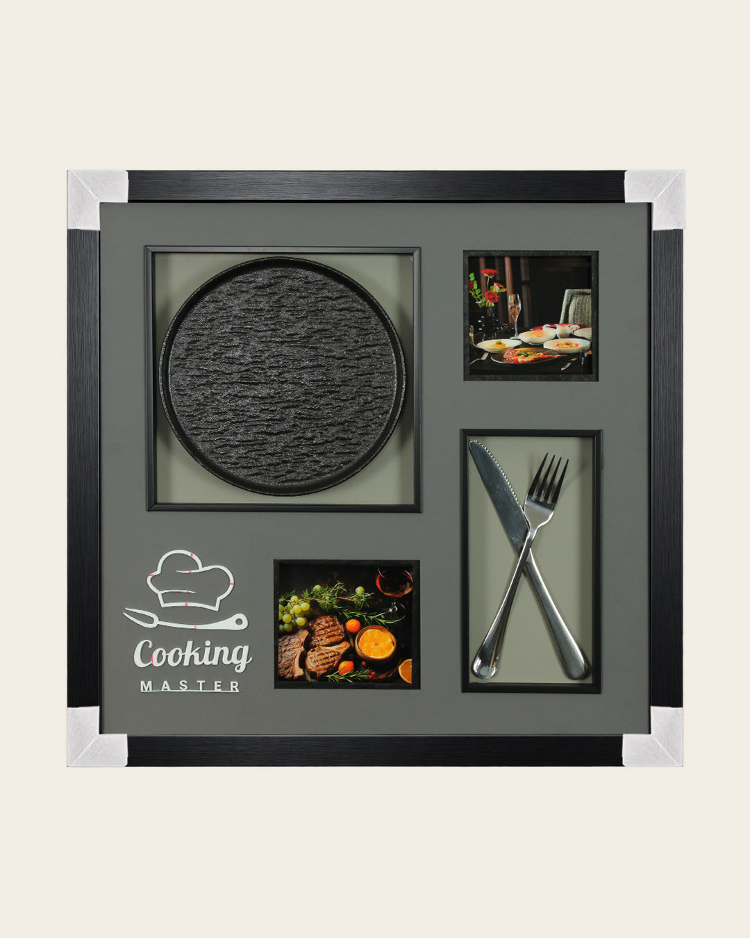 Before the First Course cutlery 3D shadow box wall art with corner protectors for delivery