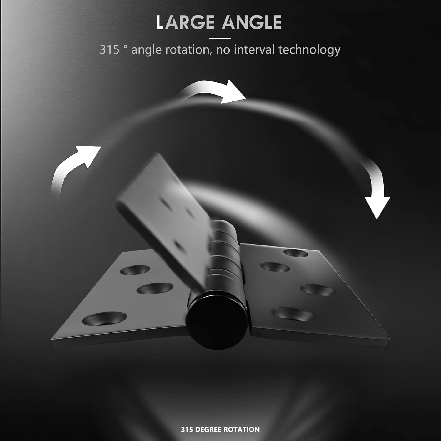 Black 4 inch door hinge detail image