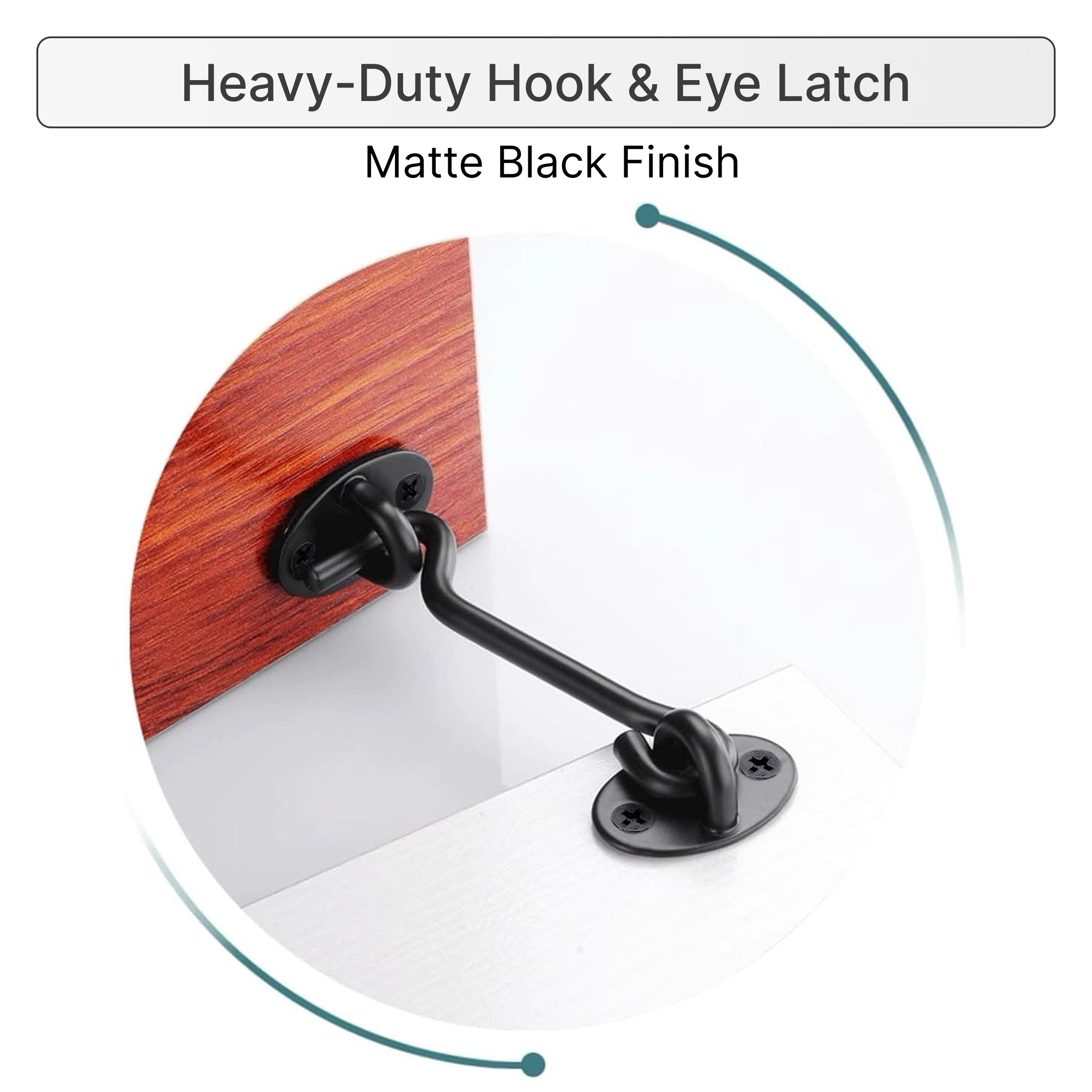 Black cabin hooks close detail