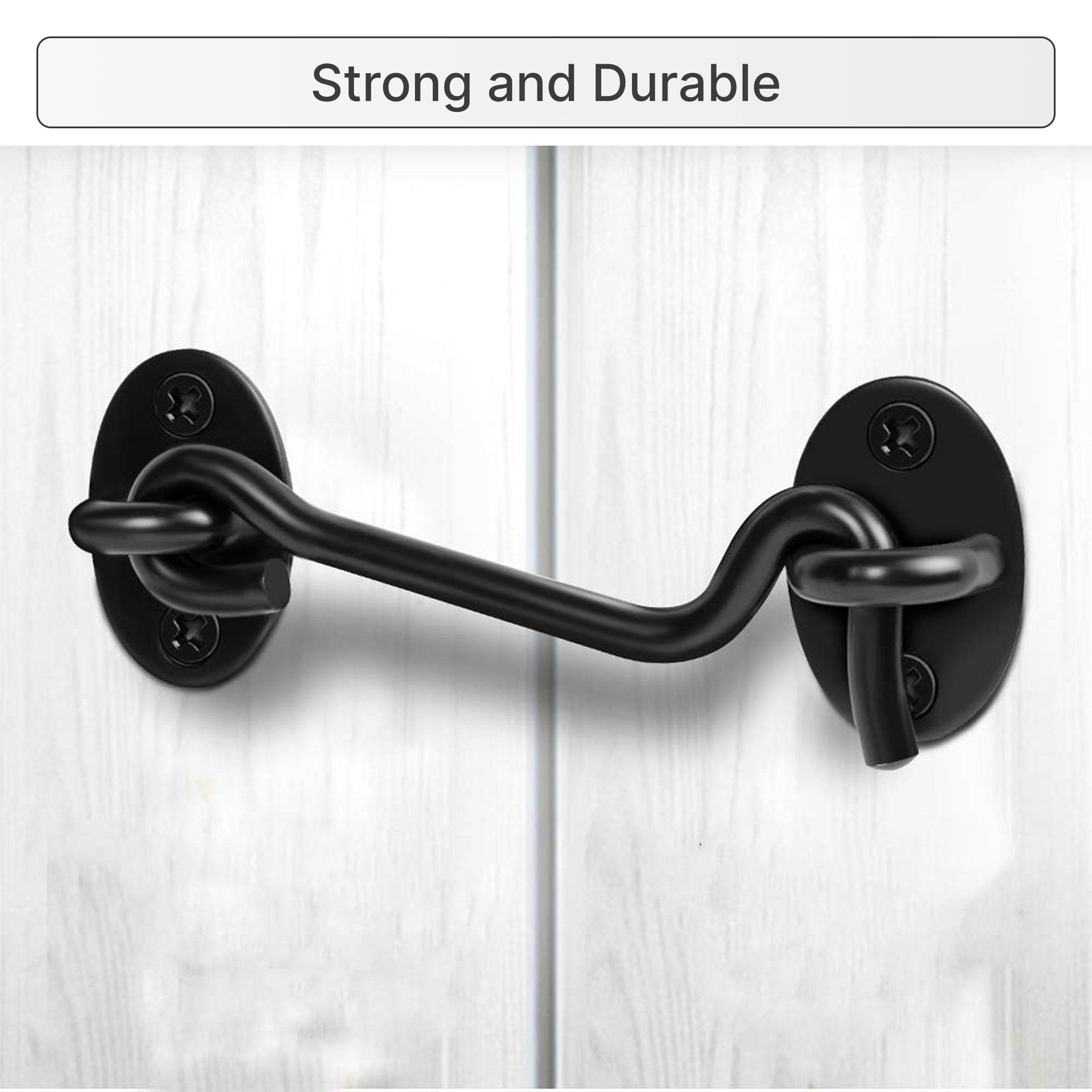 Black gate hook latch