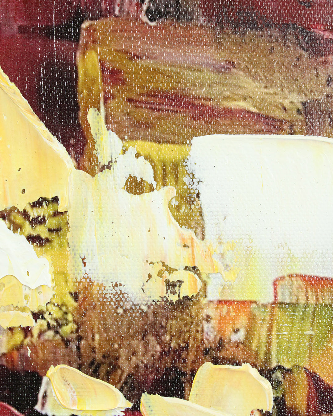 Blooming Boulevard city street flower market wall art close-up of the textured street scene