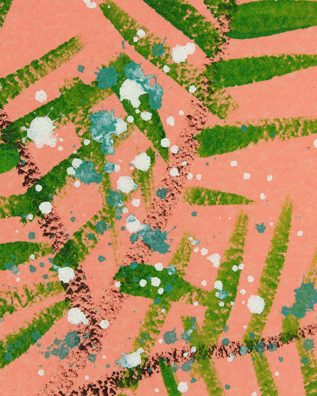 Blush Pine 3D pink leaf botanical wall art close-up of the raised pine leaves