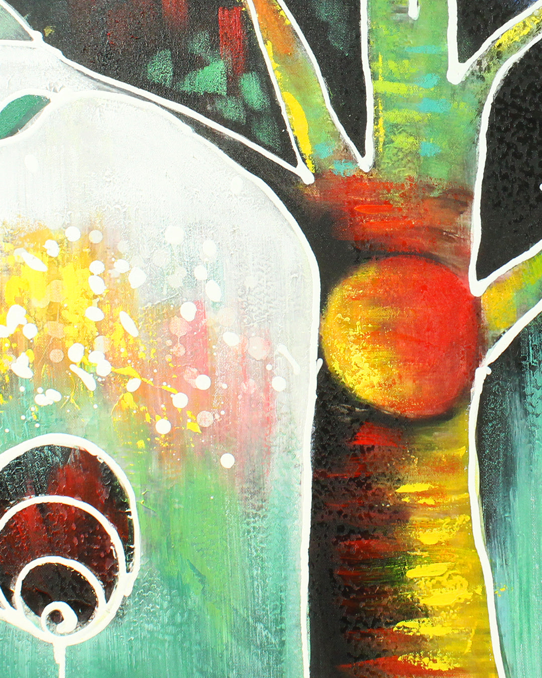 Brace in Bloom tree of life painting close-up of the brushwork