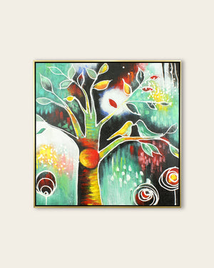 Brace in Bloom tree of life painting front view