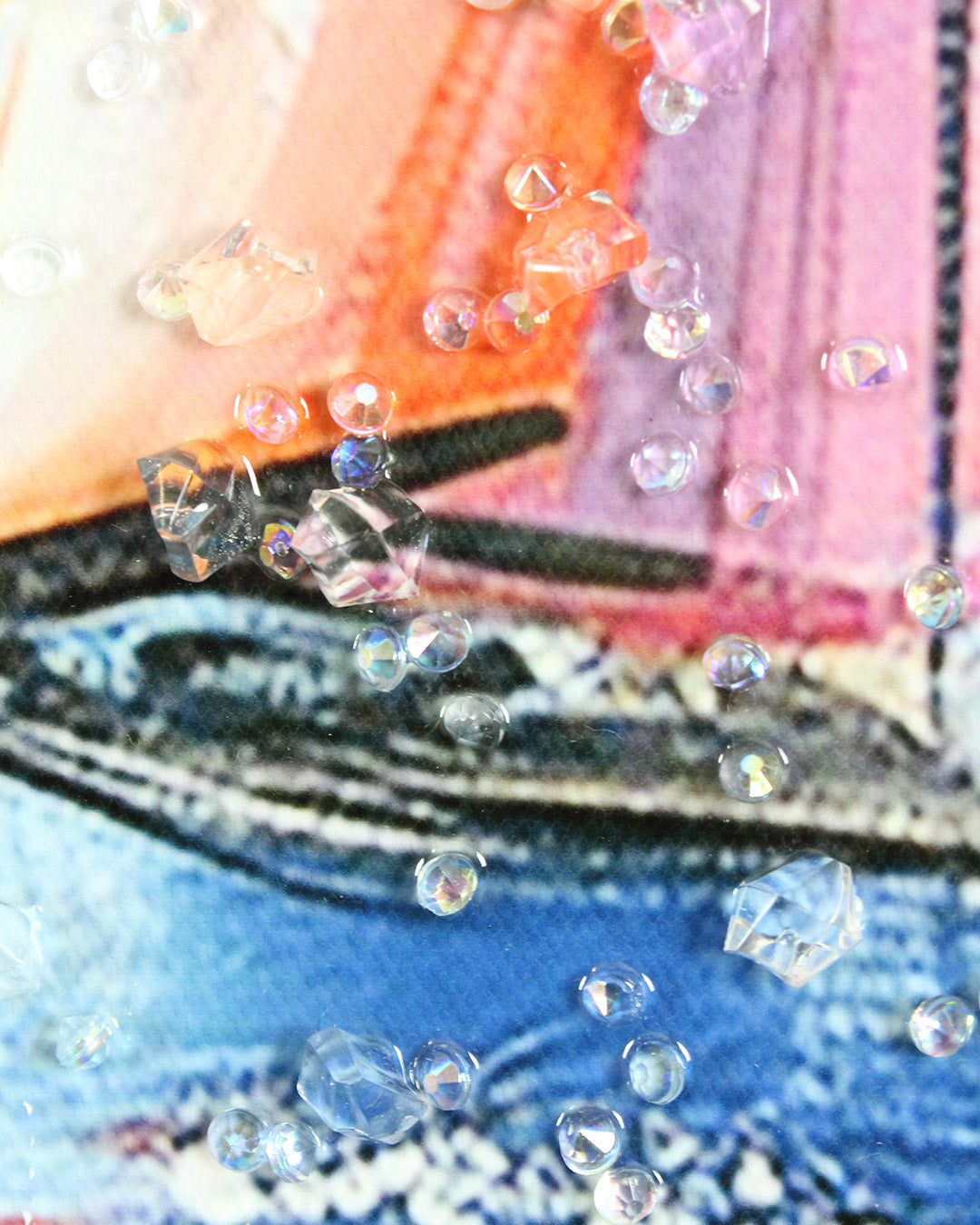 Chasing Horizons sailing boat resin wall art close-up of the resin sails