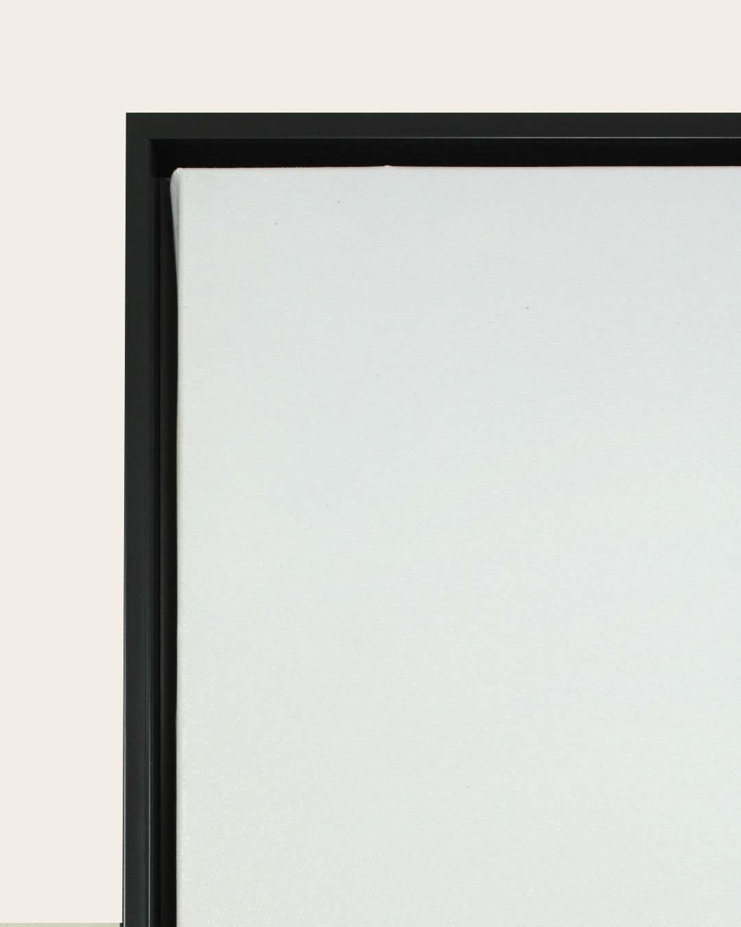 Composed scandinavian plant wall art black frame corner detail