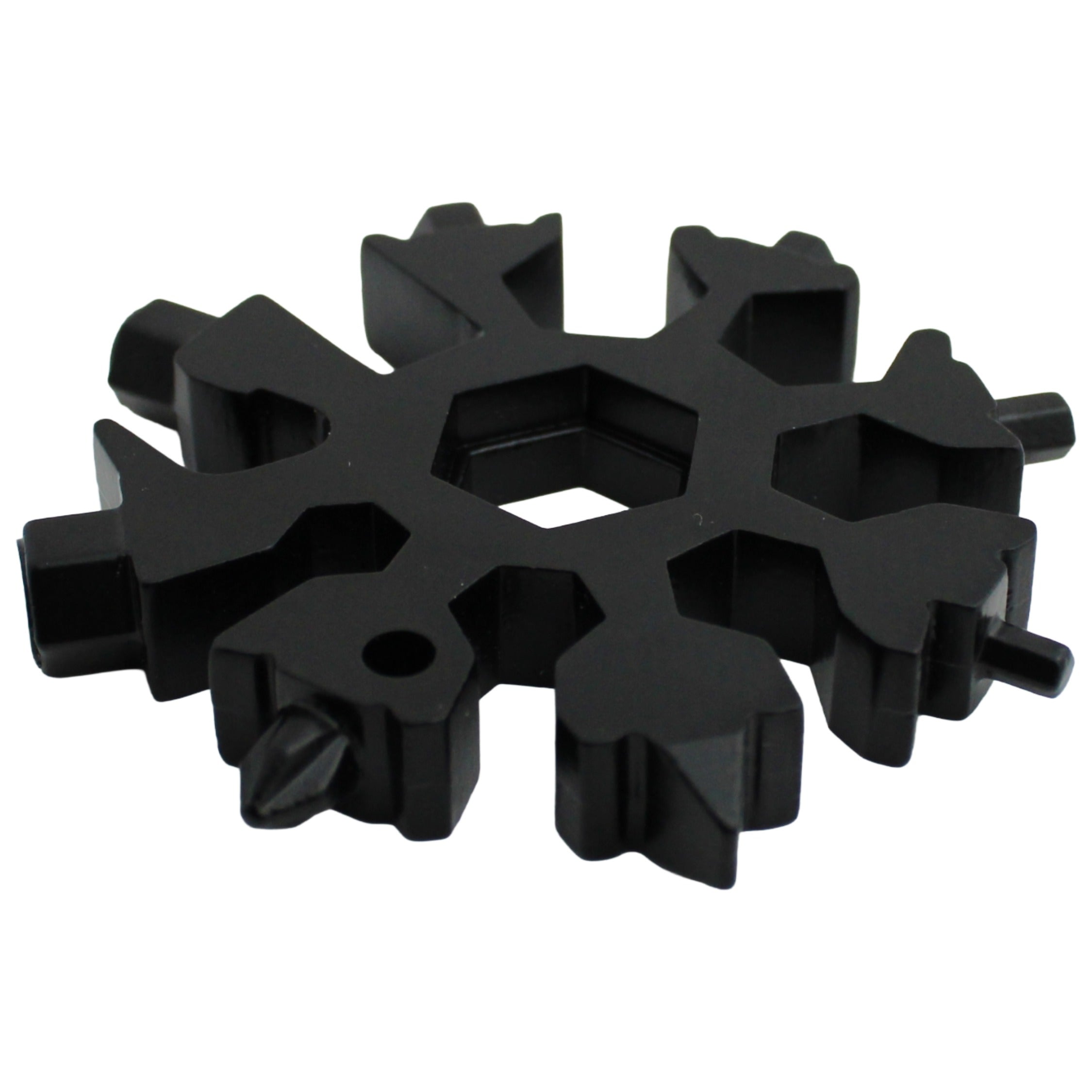 Detailed close-up of the DOMIRA
Snowflake Multi Tool showcasing the
durable stainless steel construction and
premium finish for long-lasting everyday
use.