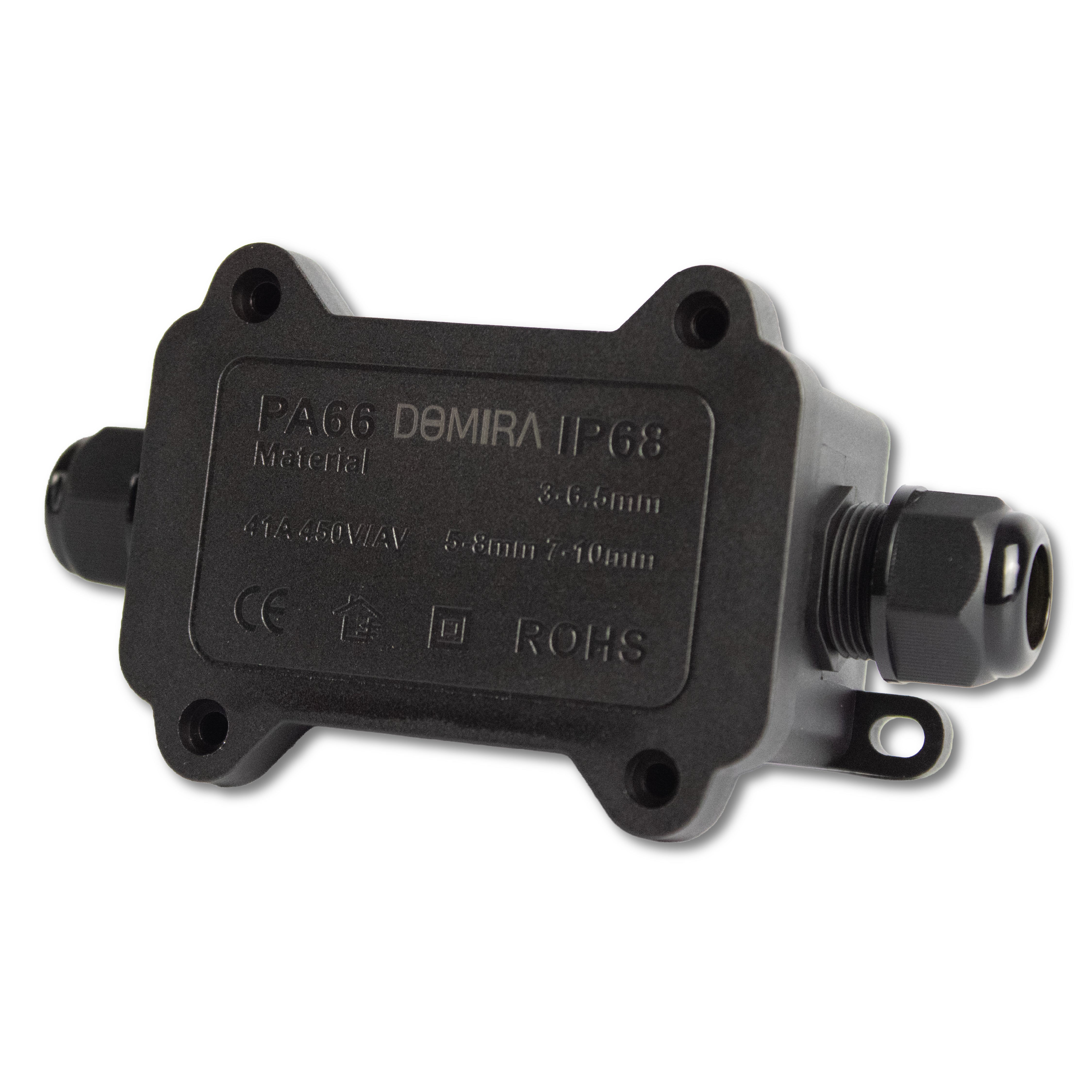 DOMIRA 2 Way Cable Connector Outdoor Junction Box IP68 Waterproof Polycarbonate Electrical Connector for Garden Lighting