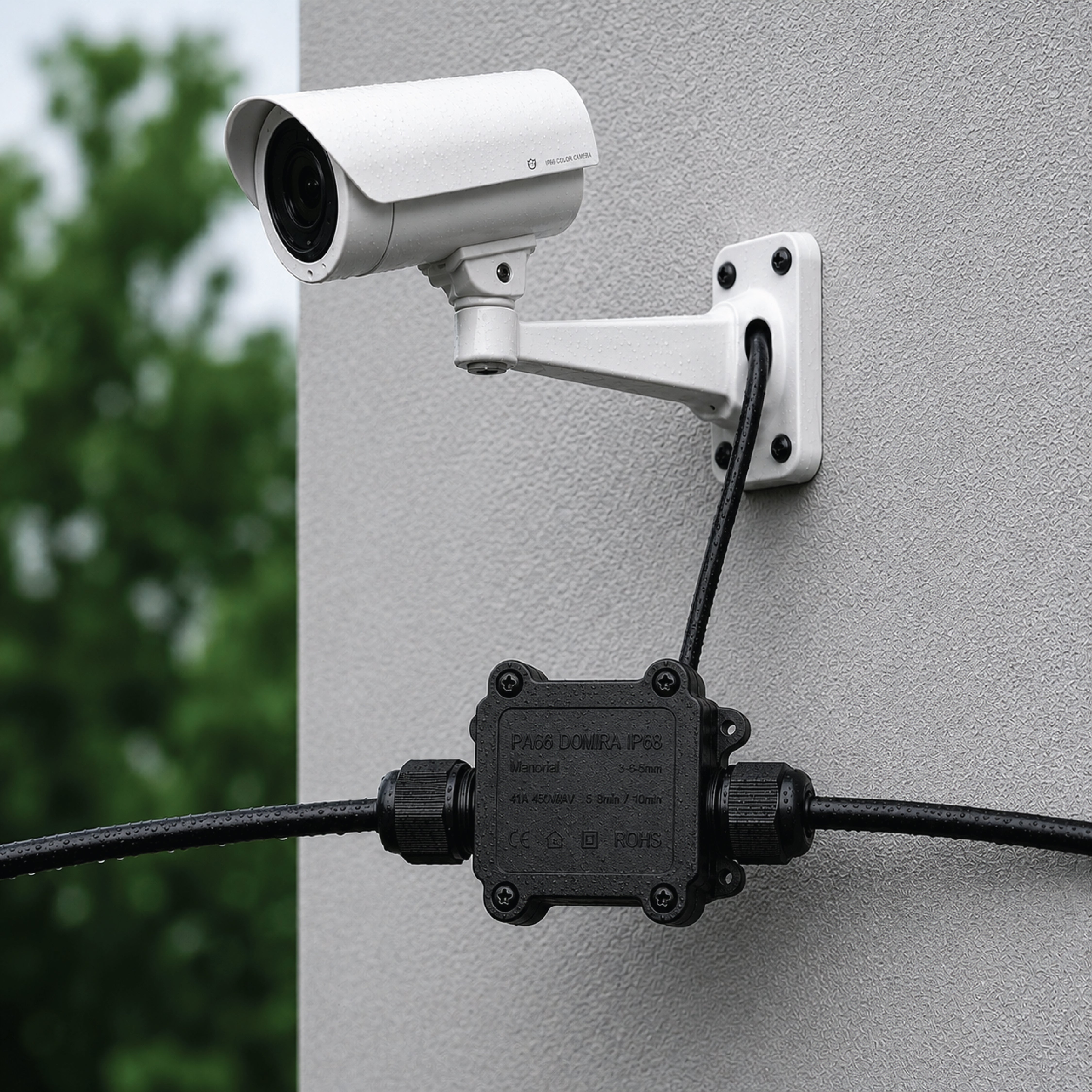 DOMIRA 2 Way Cable Connector Outdoor Junction Box IP68 Waterproof Polycarbonate Electrical Connector for Garden Lighting