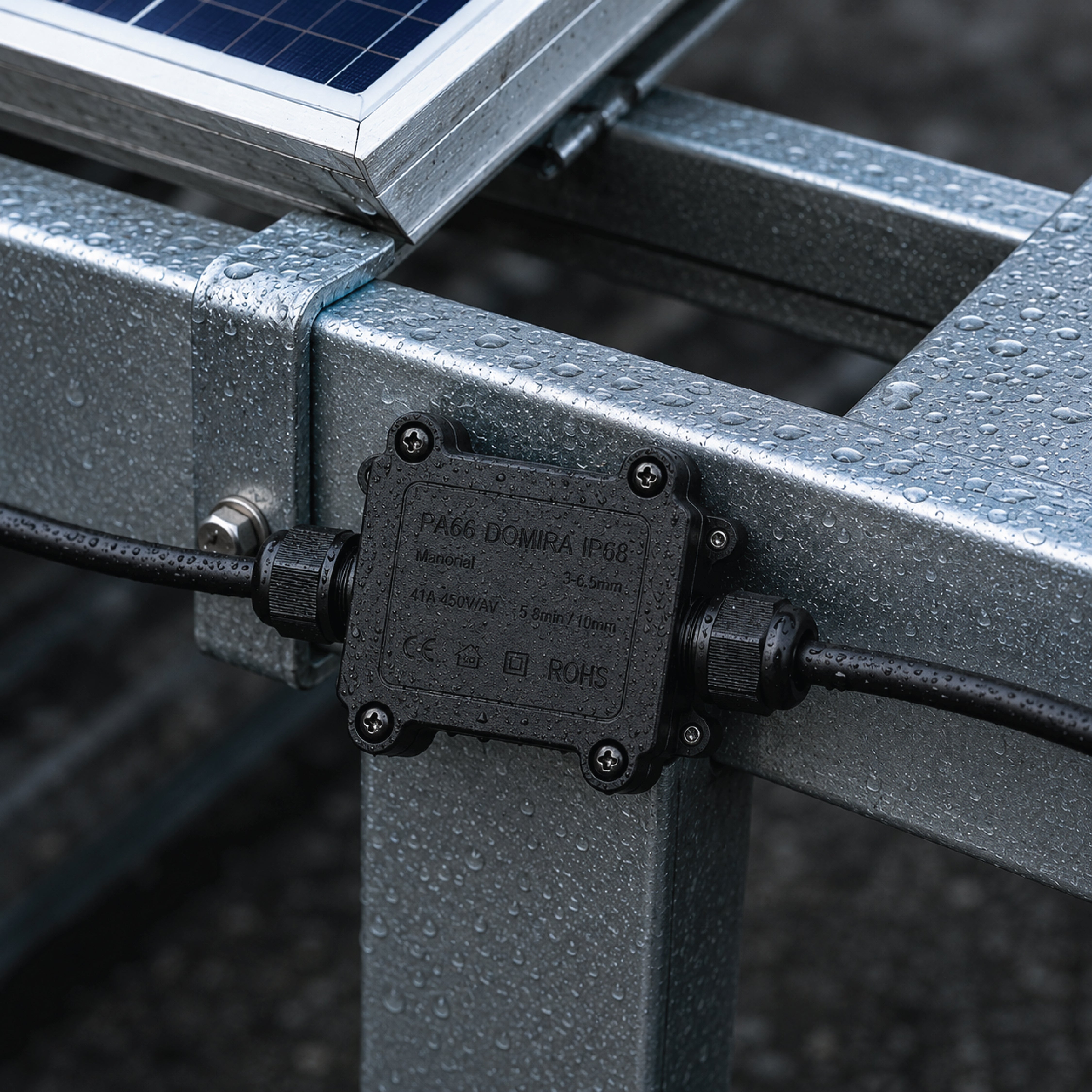 DOMIRA 2 Way Cable Connector Outdoor Junction Box IP68 Waterproof Polycarbonate Electrical Connector for Garden Lighting