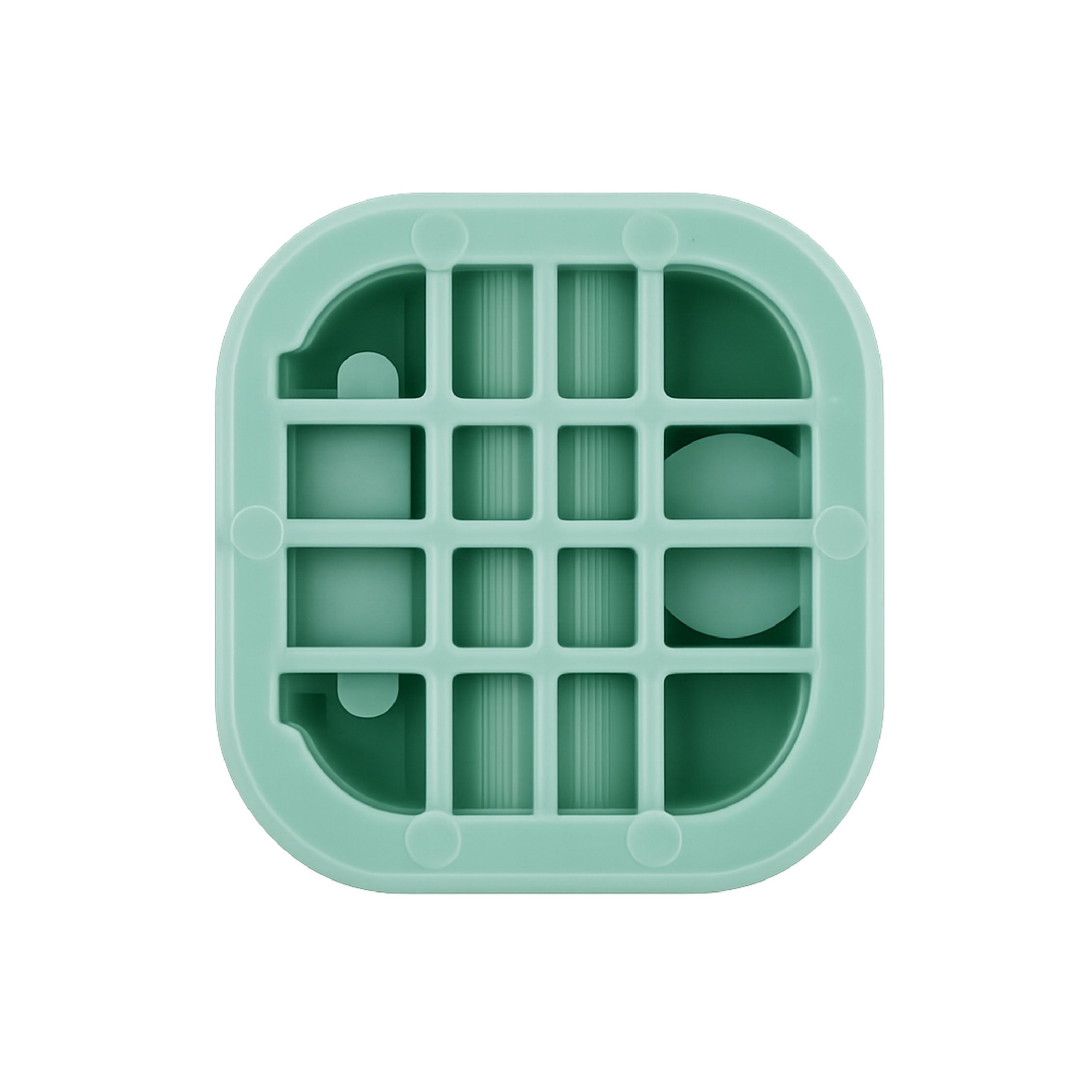 Bottom view of Green magnetic cable
clips showing the self adhesive
mounting base designed for desks, walls
and under desk cable management.