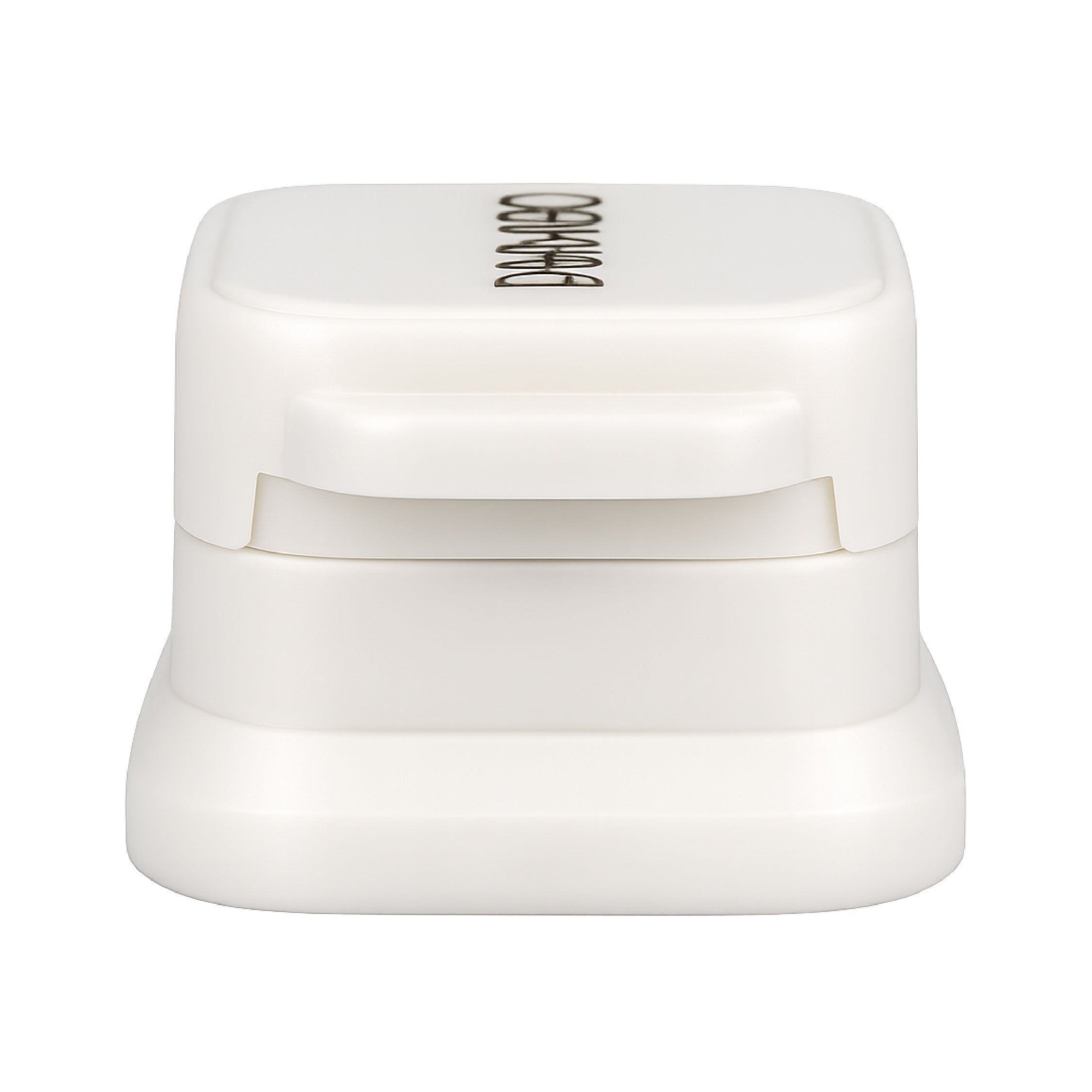 Side view of DOMIRA White magnetic
cable holder clips showing compact
cable organiser design and magnetic
locking mechanism.