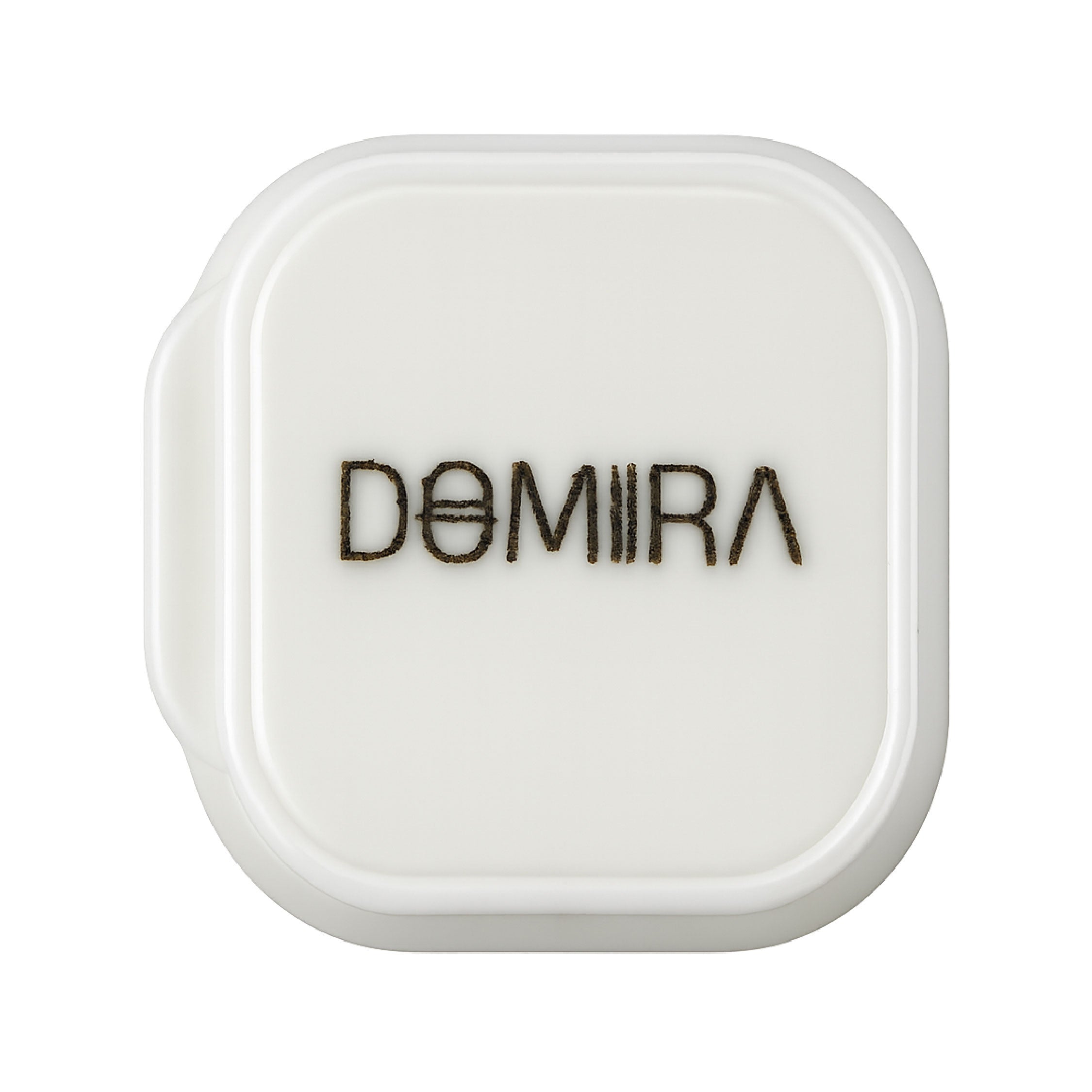 Top view of DOMIRA White magnetic
cable holder clips showing compact
design and magnetic cable organiser
construction for desk cable
management.