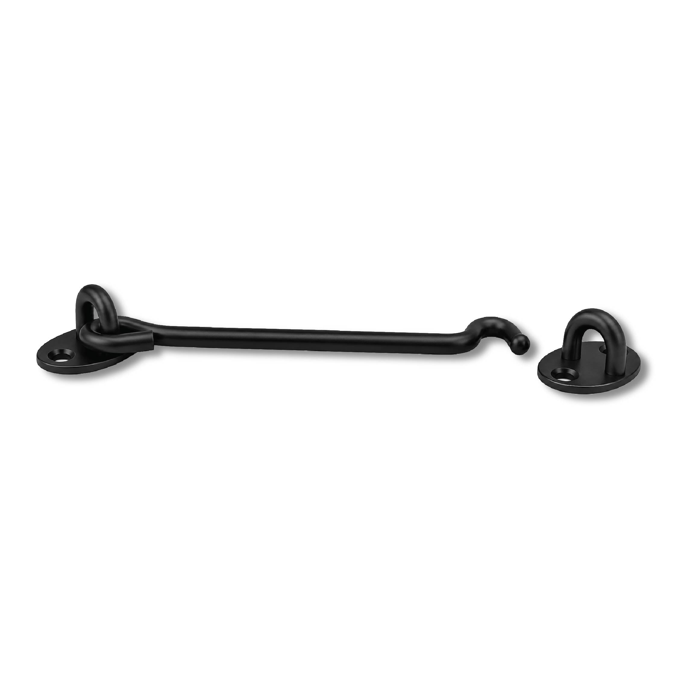 DOMIRA black hook and eye lock
side view showing the thick and
sturdy construction