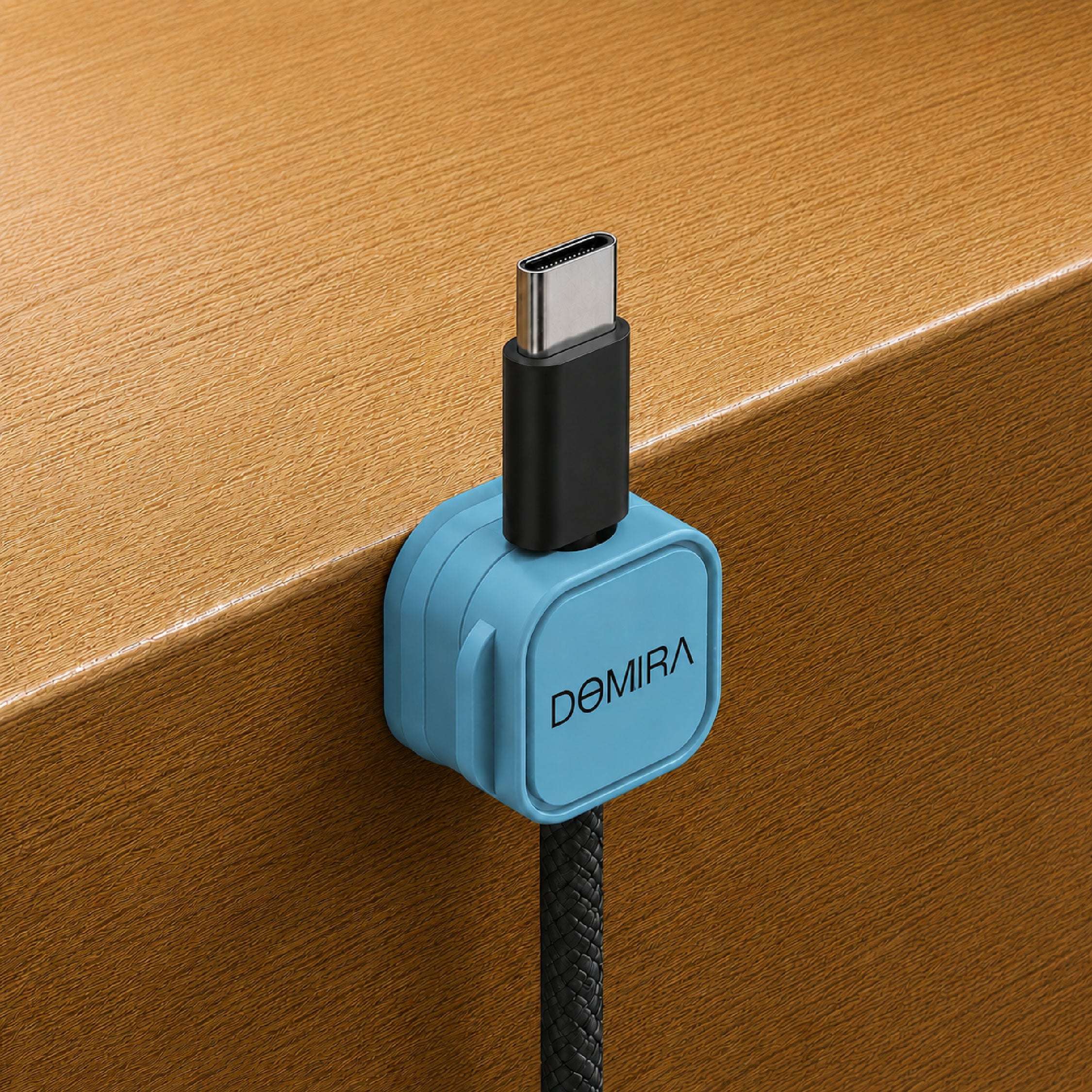 DOMIRA Blue Magnetic Cable Holder Clips Magnetic Cable Organiser ABS Magnetic Grip Reusable Pack of 10