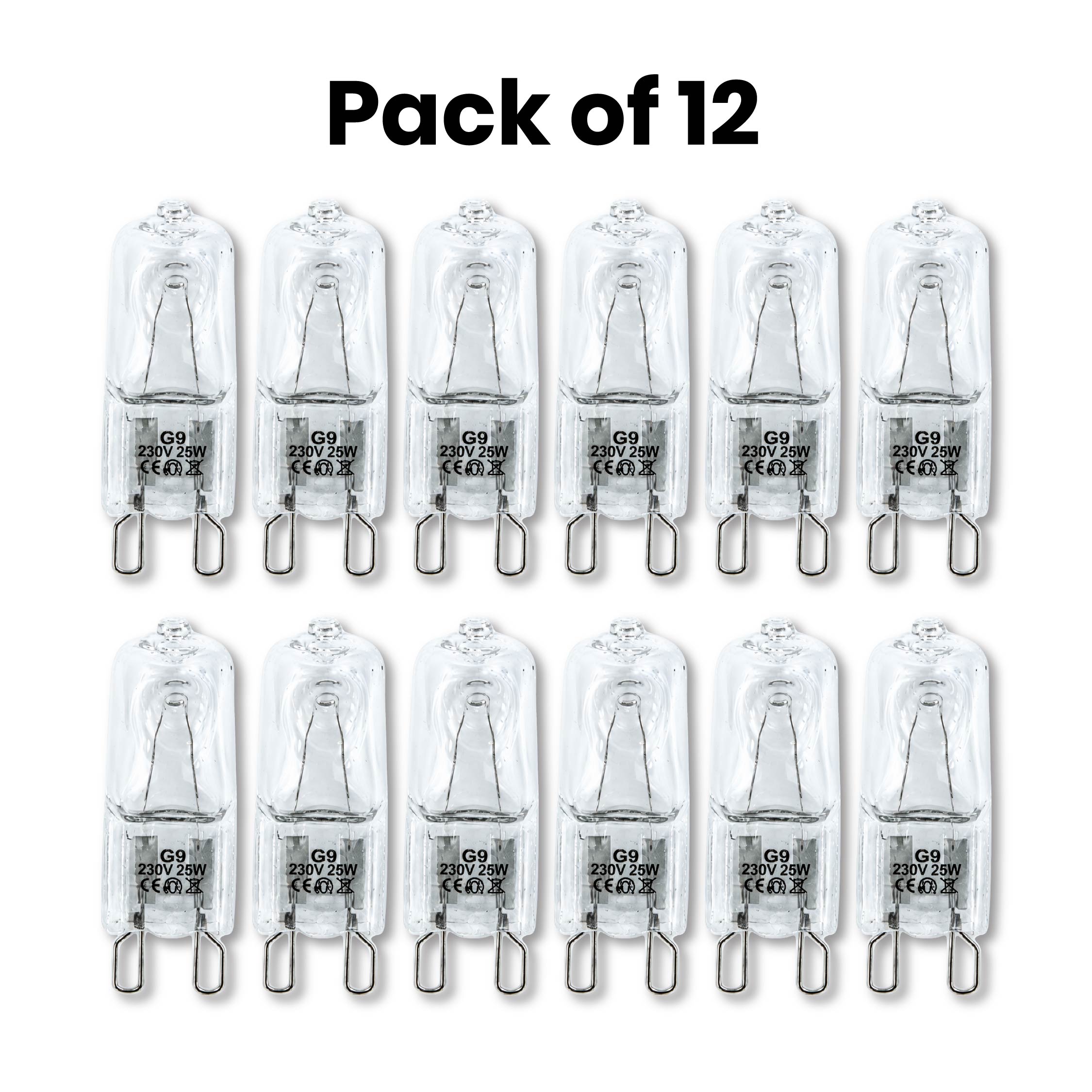 DOMIRA G9 Halogen Bulb 25W warm
white dimmable capsule bulbs supplied
in a value pack of 12.