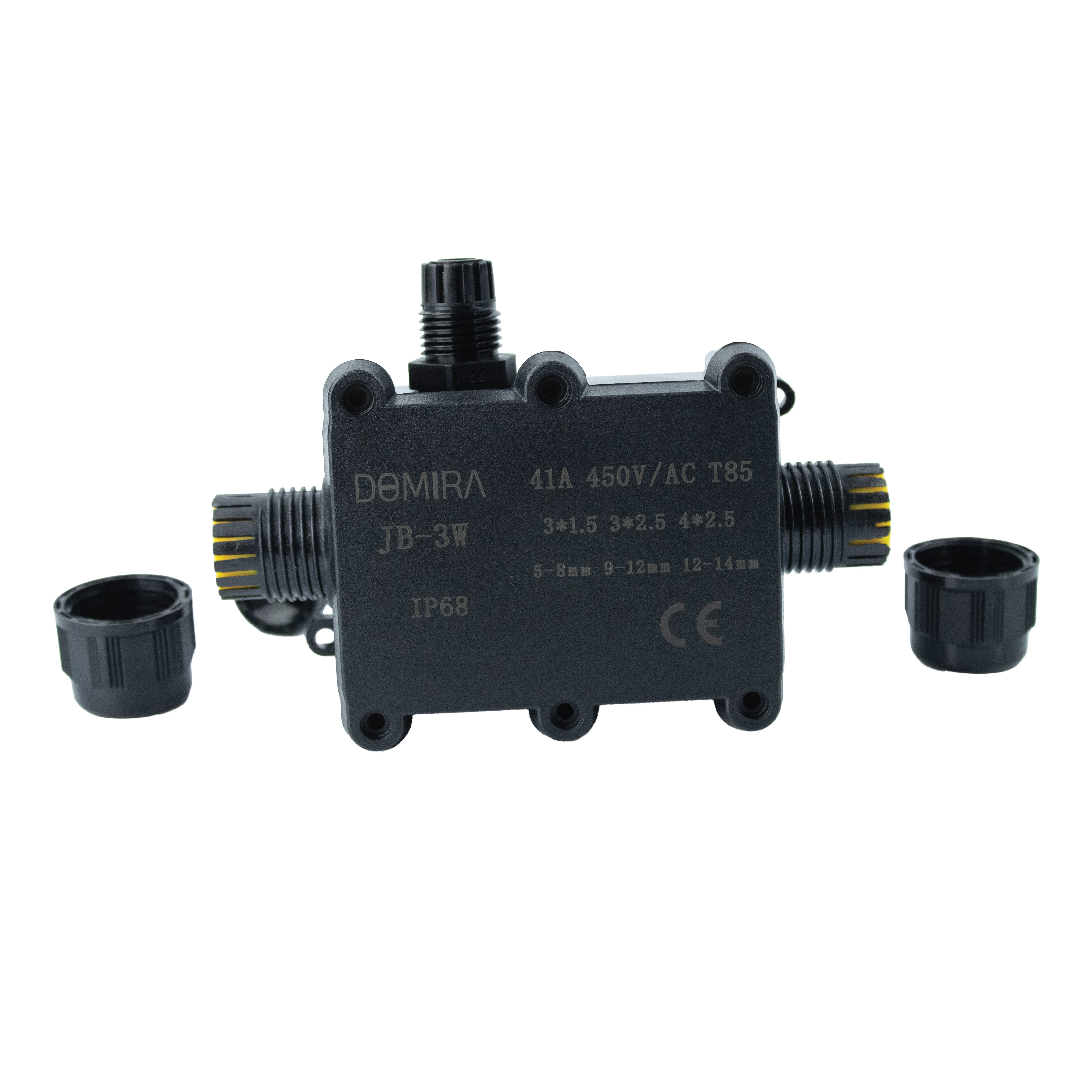 DOMIRA exterior junction box for outdoor electrical connections and cable wiring, 3 way