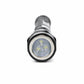 Front view of DOMIRA LED magnetic
pickup tool showing the bright LED
flashlight and strong flexible magnetic
pickup head.