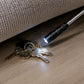 DOMIRA LED magnetic pickup tool
retrieving car keys from beneath a sofa
using the telescopic body, flexible
magnetic head and LED light.