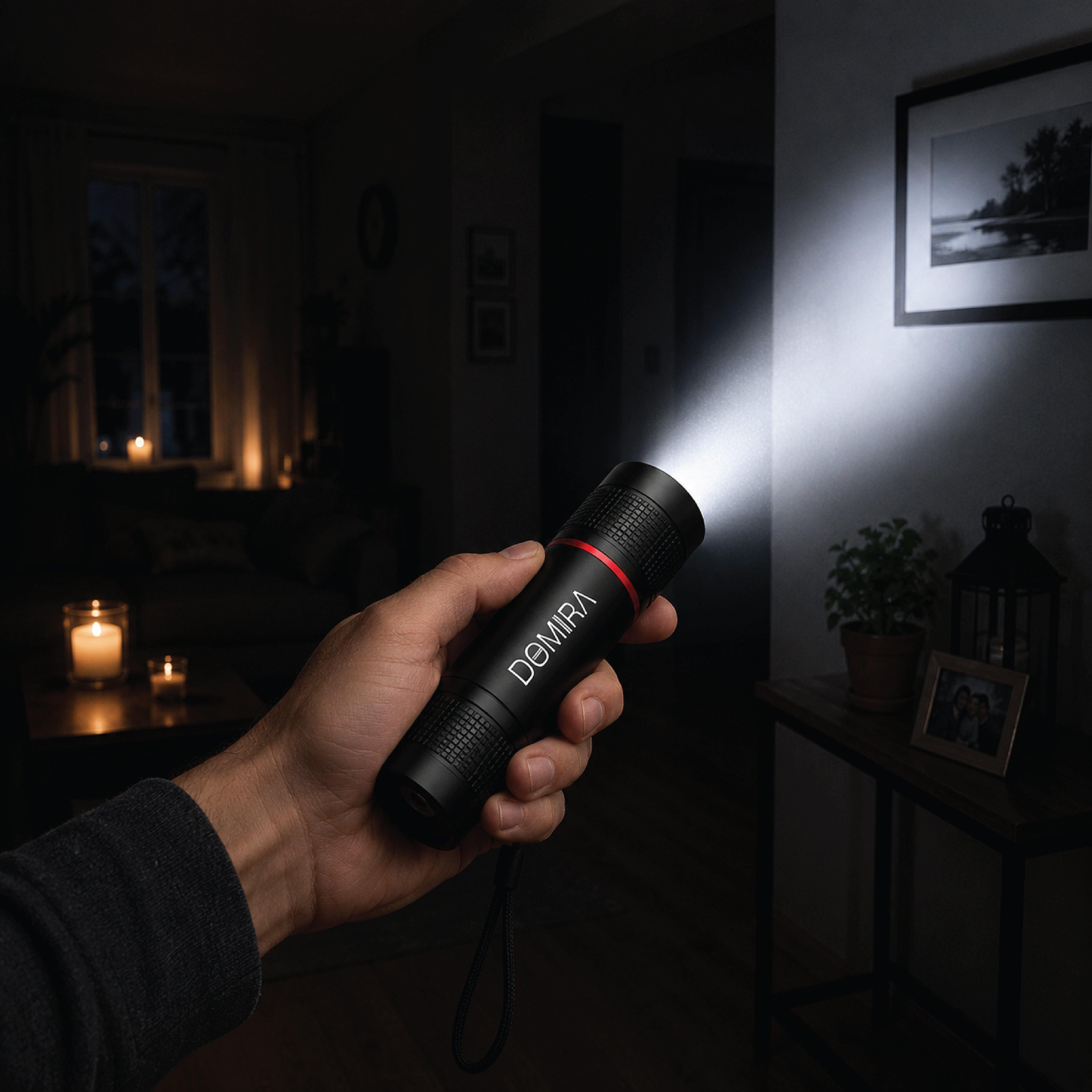 DOMIRA Rechargeable LED Torch USB-C Rechargeable Flashlight Aluminium Alloy High-Power Beam Pack of 1