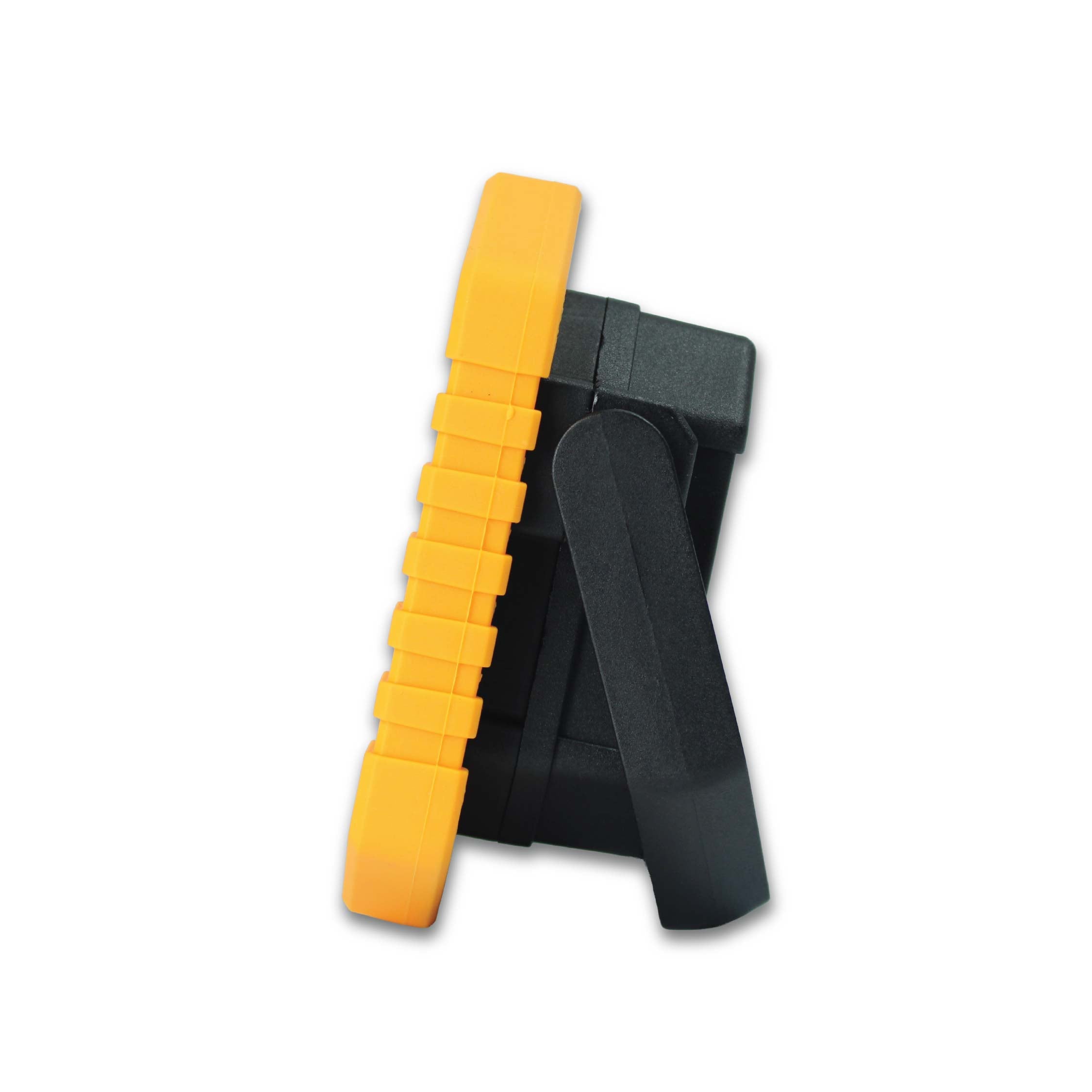 Side profile of the DOMIRA
rechargeable COB LED work light with
180-degree rotating handle for hands-
free lighting and versatile positioning.