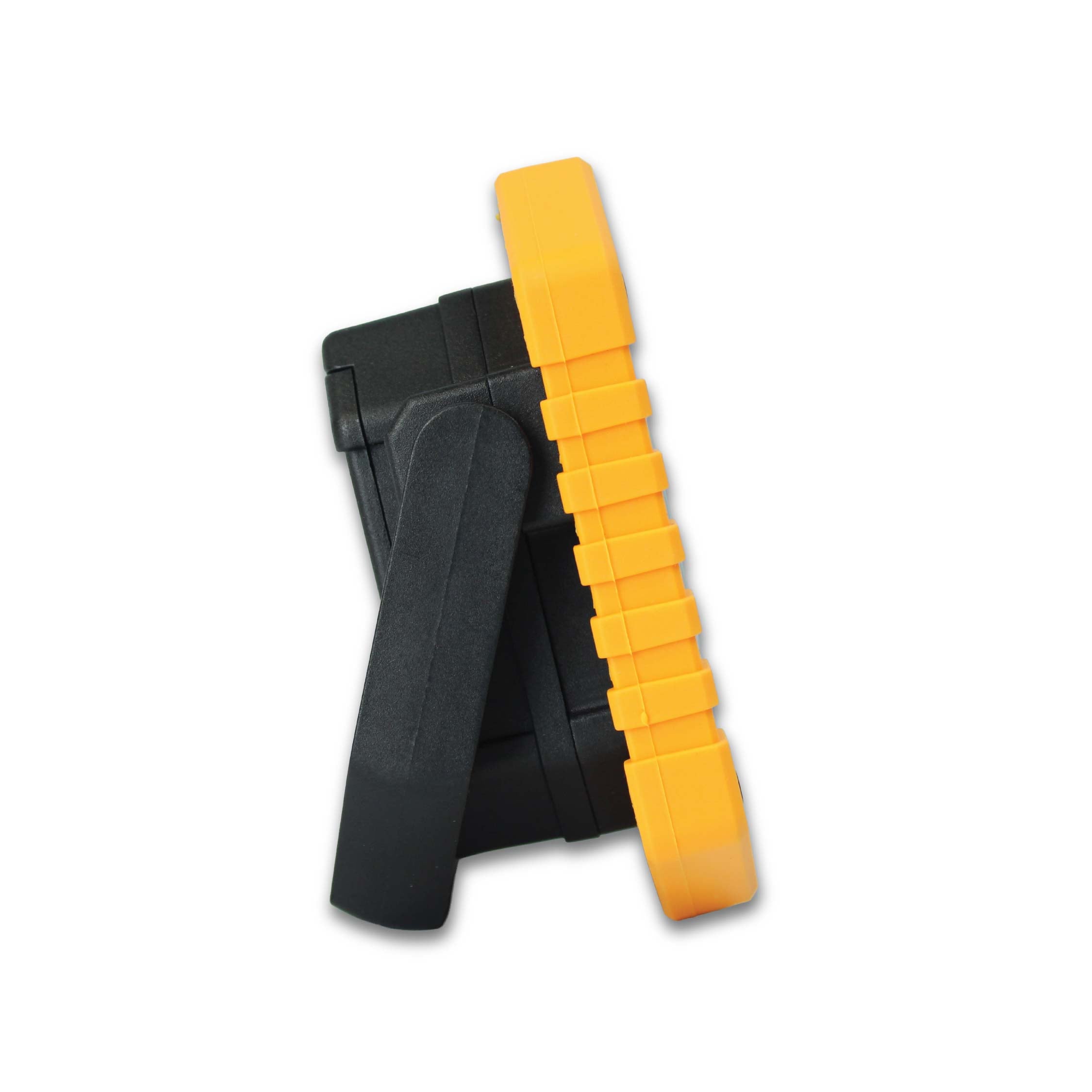Side angle of the DOMIRA portable
rechargeable work light highlighting the
ergonomic handle and compact design
for professional and DIY applications.
