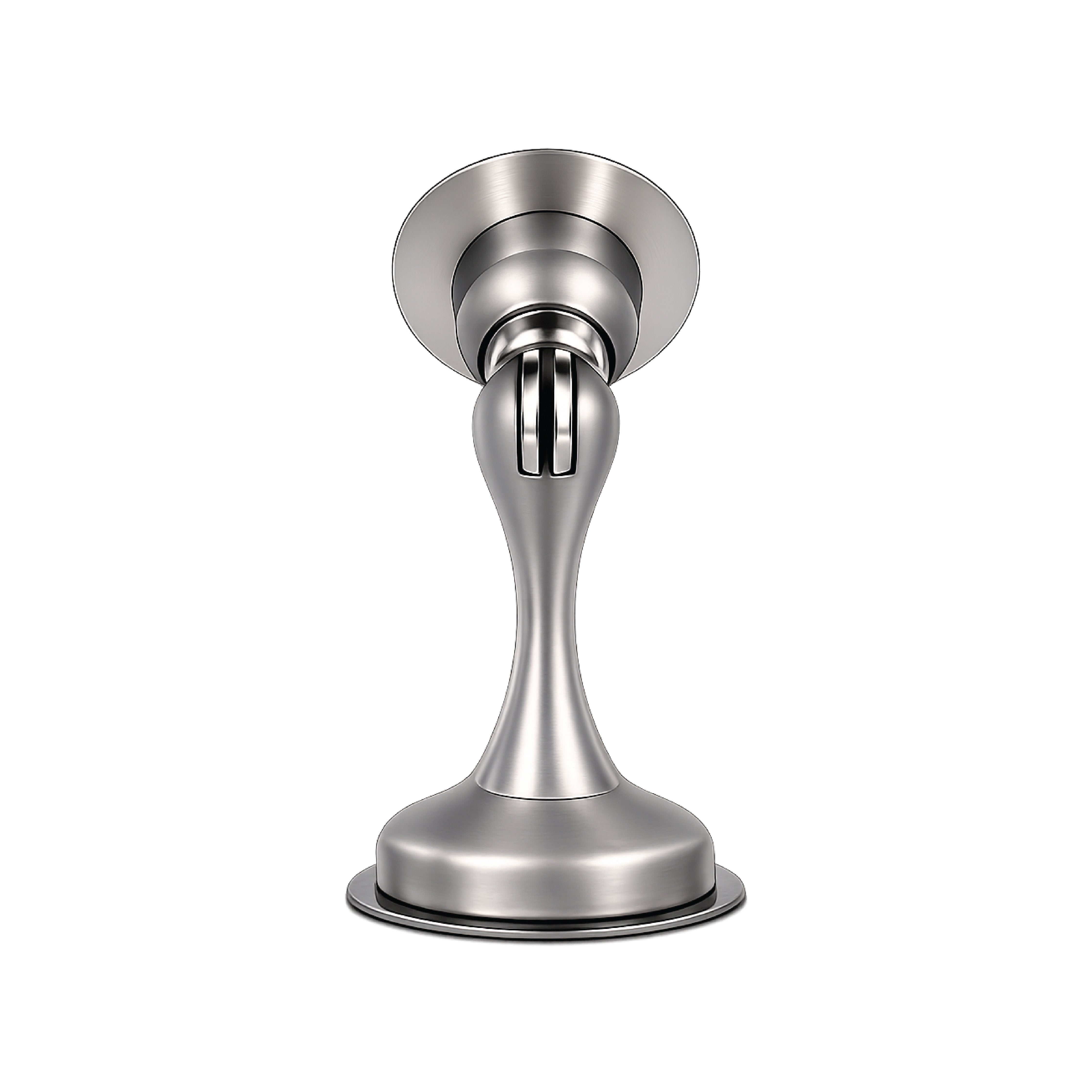 DOMIRA Magnetic Door Stopper Heavy Duty Door Stop Metal Chrome Finish No Drill Strong Hold 1 Pack