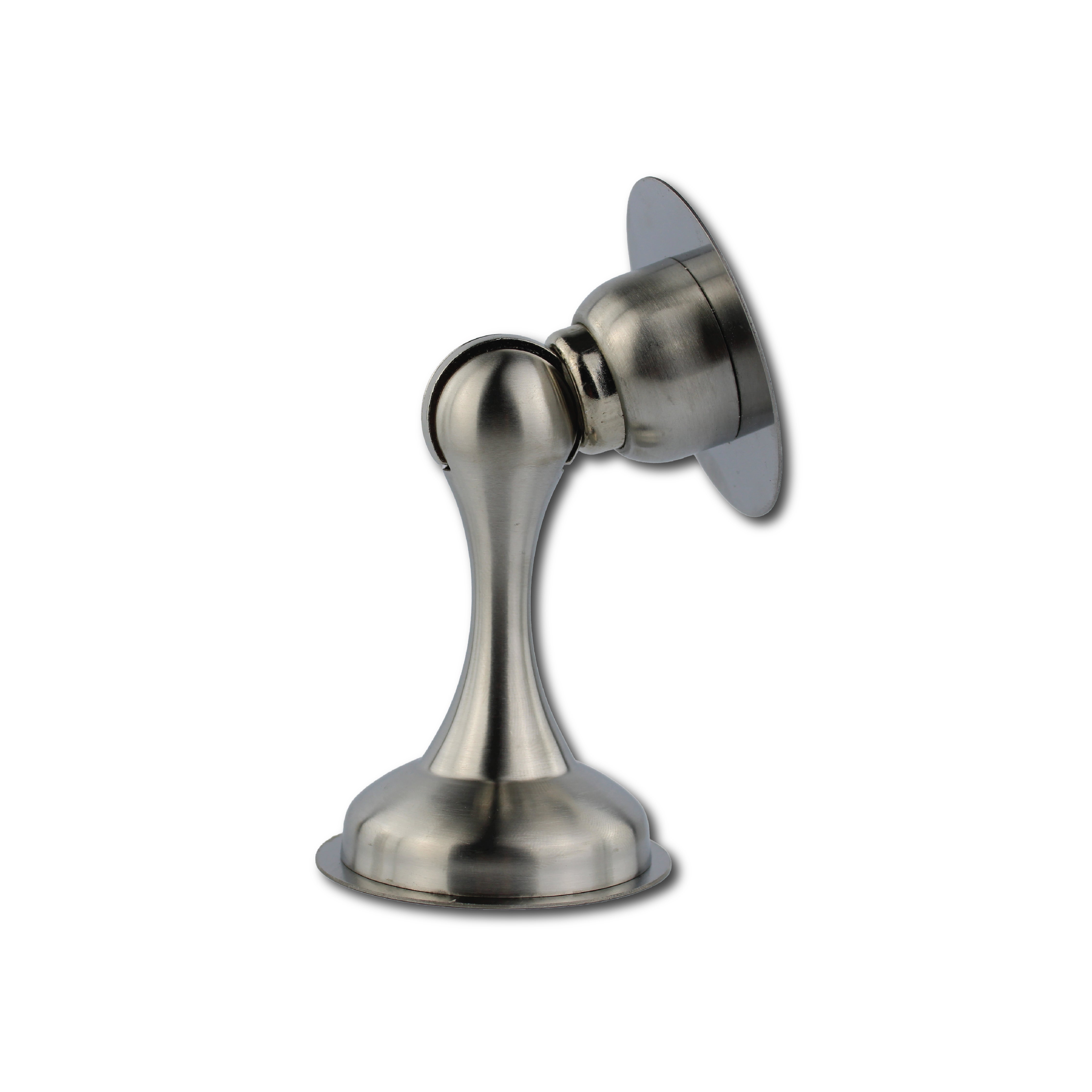 DOMIRA Magnetic Door Stopper Heavy Duty Door Stop Metal Chrome Finish No Drill Strong Hold 1 Pack