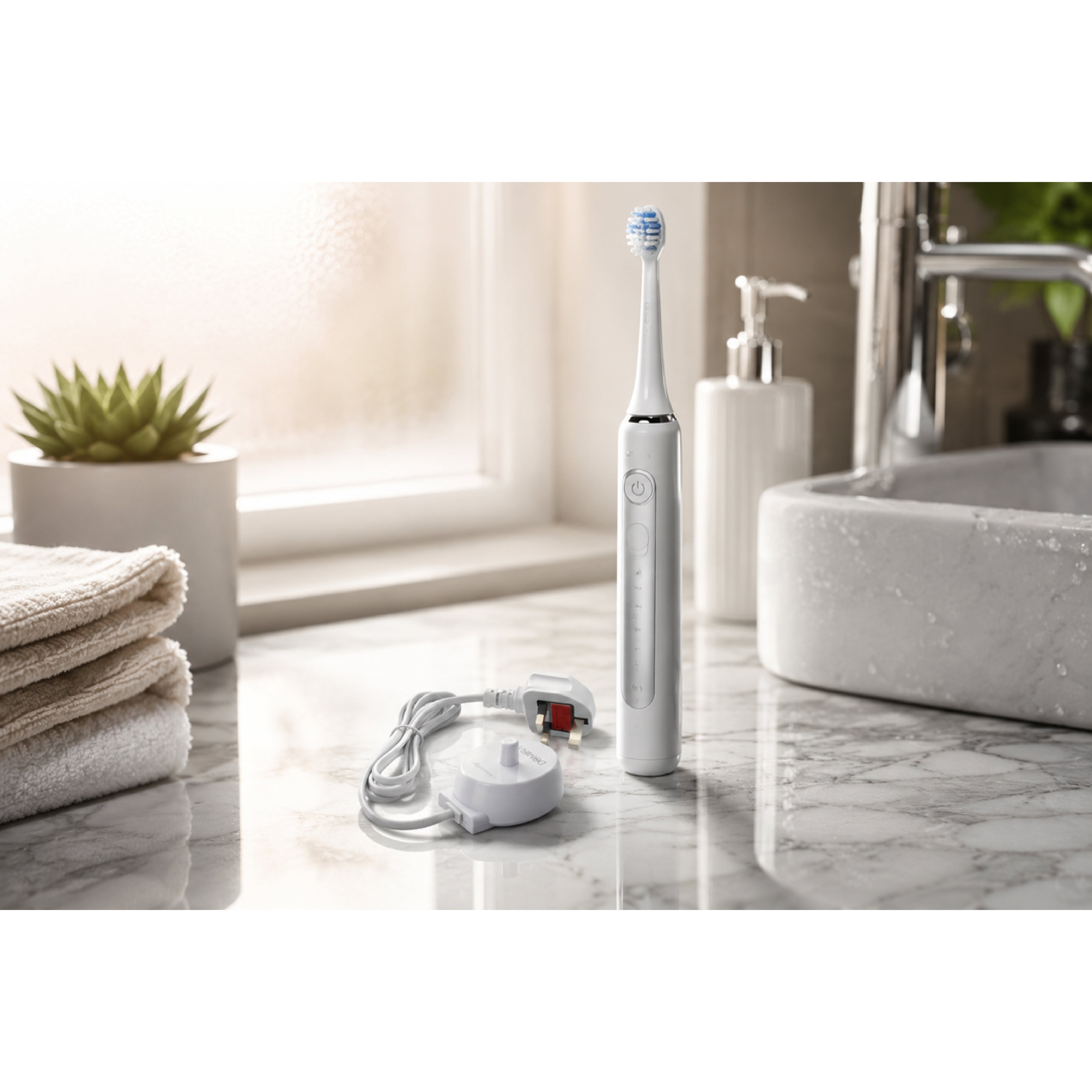DOMIRA Universal Toothbrush Charger Electric Toothbrush Charger UK Plug Adapter Travel Ready 1m Cable