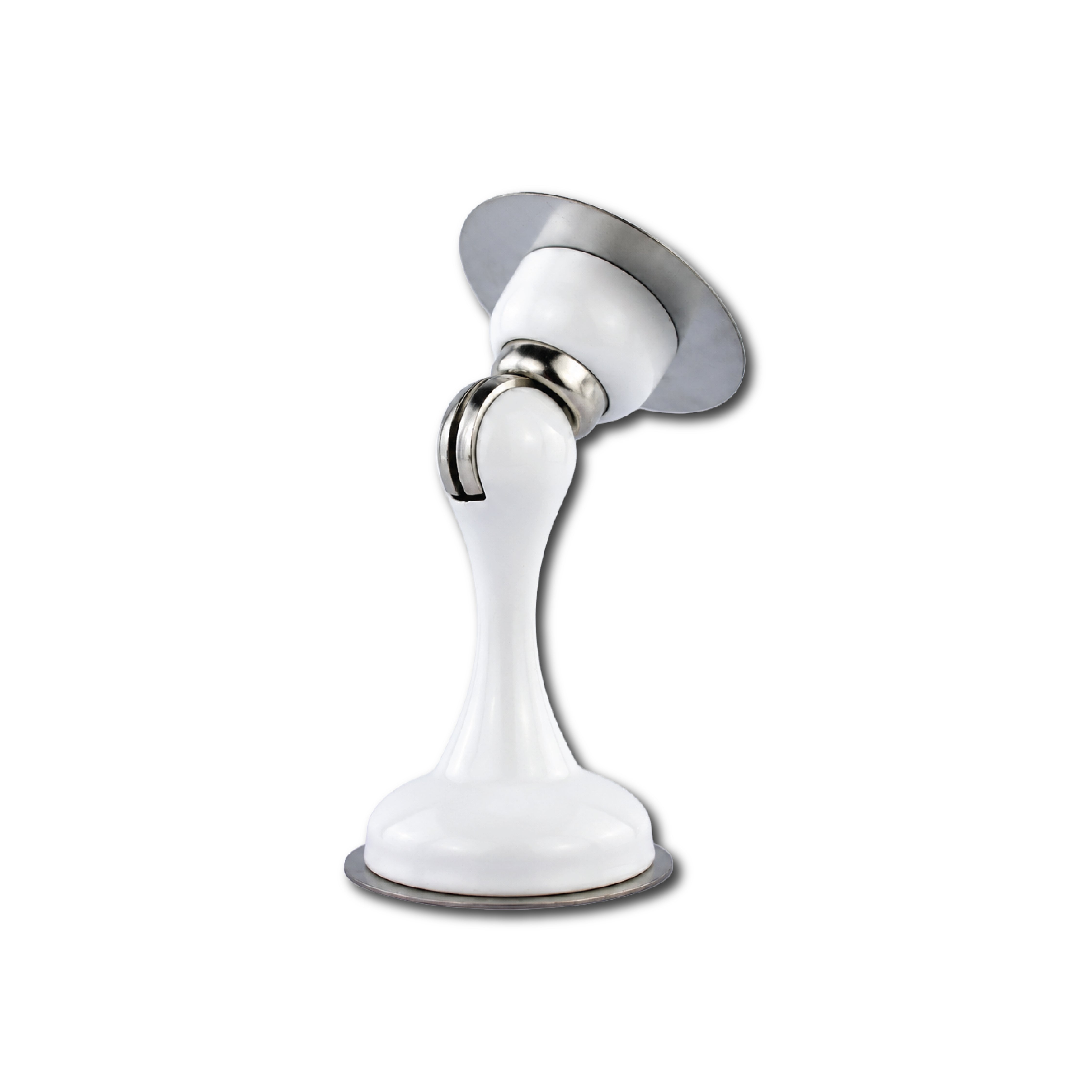 DOMIRA Magnetic Door Stopper Heavy Duty Door Stop Metal White Finish No Drill Strong Hold 1 Pack
