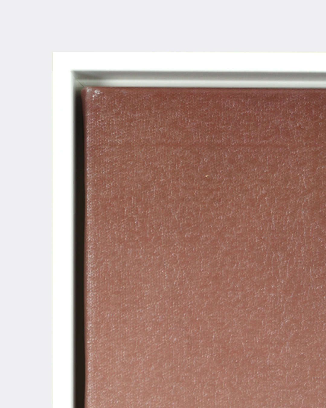 Endless pink arch LED wall art white frame corner detail