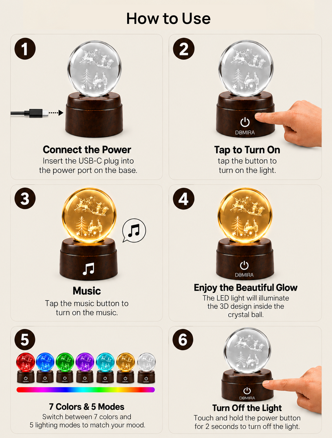How to use the A December Evening crystal globe