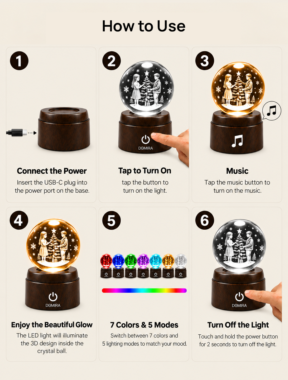 How to use the Christmas Together crystal globe