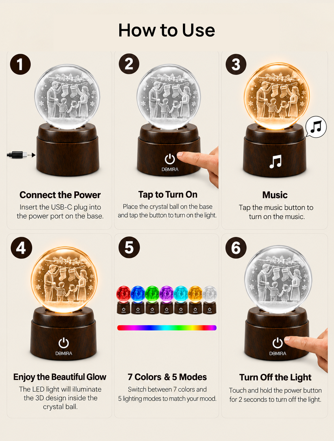 How to use the Christmas Traditions crystal globe