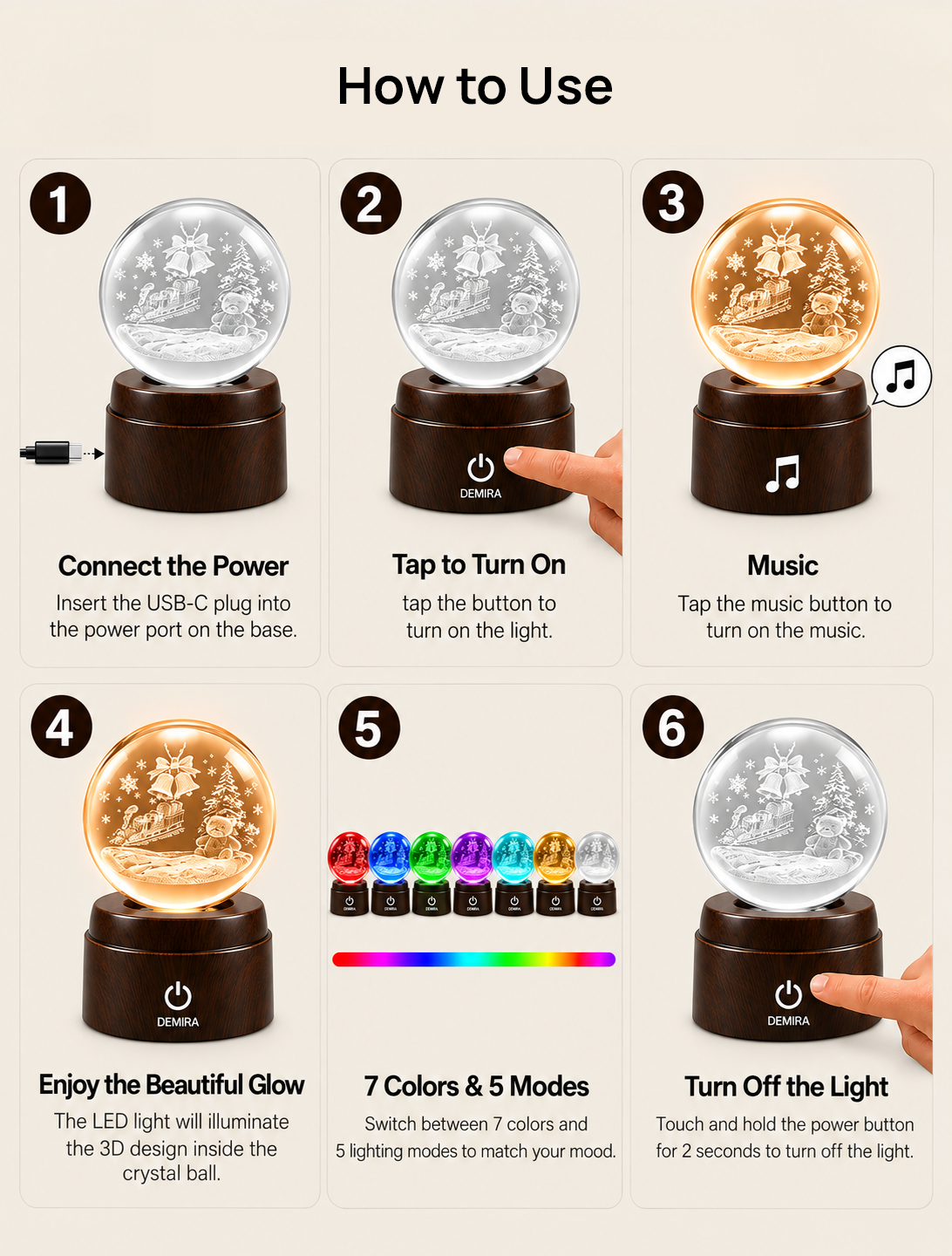How to use the Christmas Express crystal globe