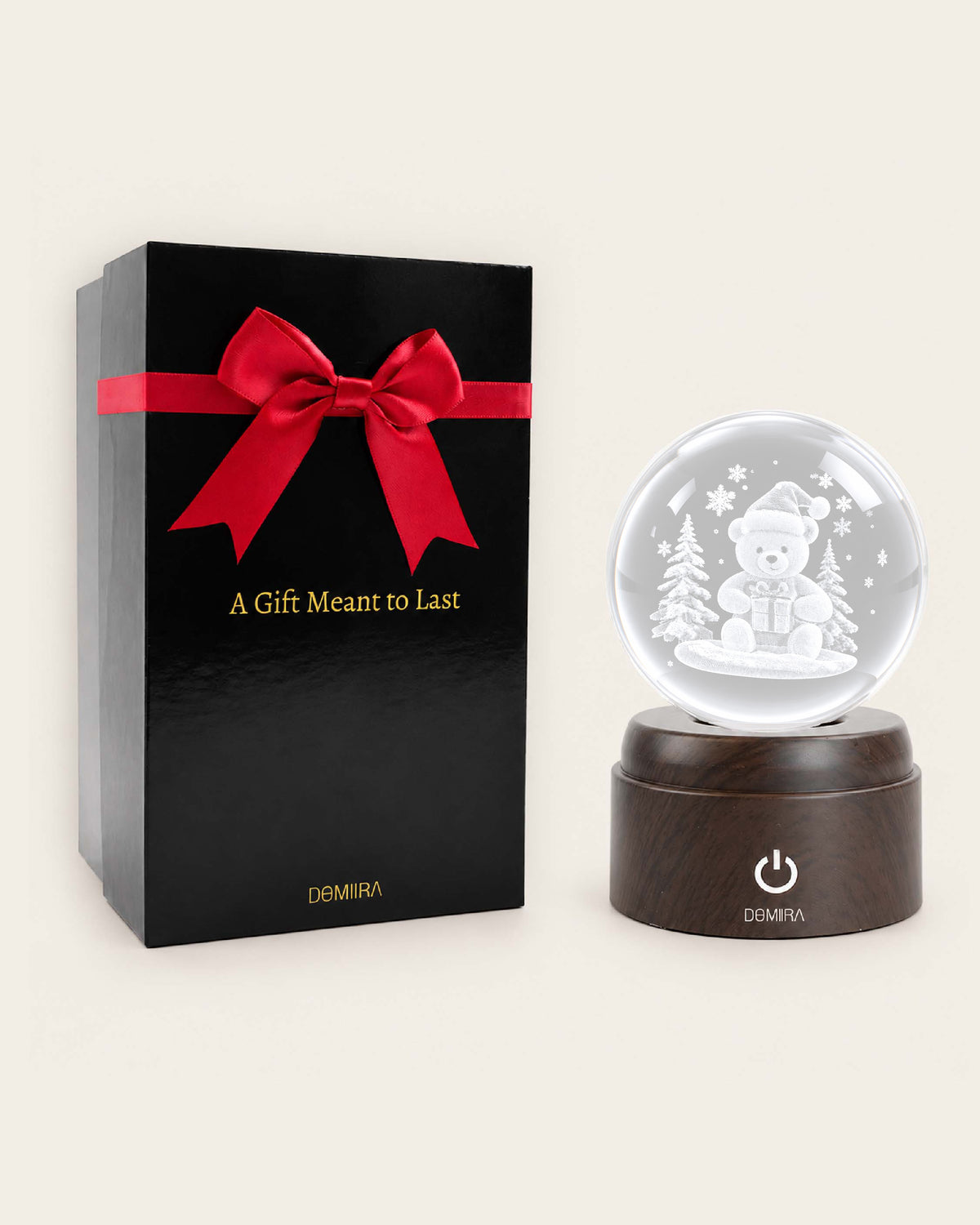 Wrapped in Wonder crystal globe with its gift box